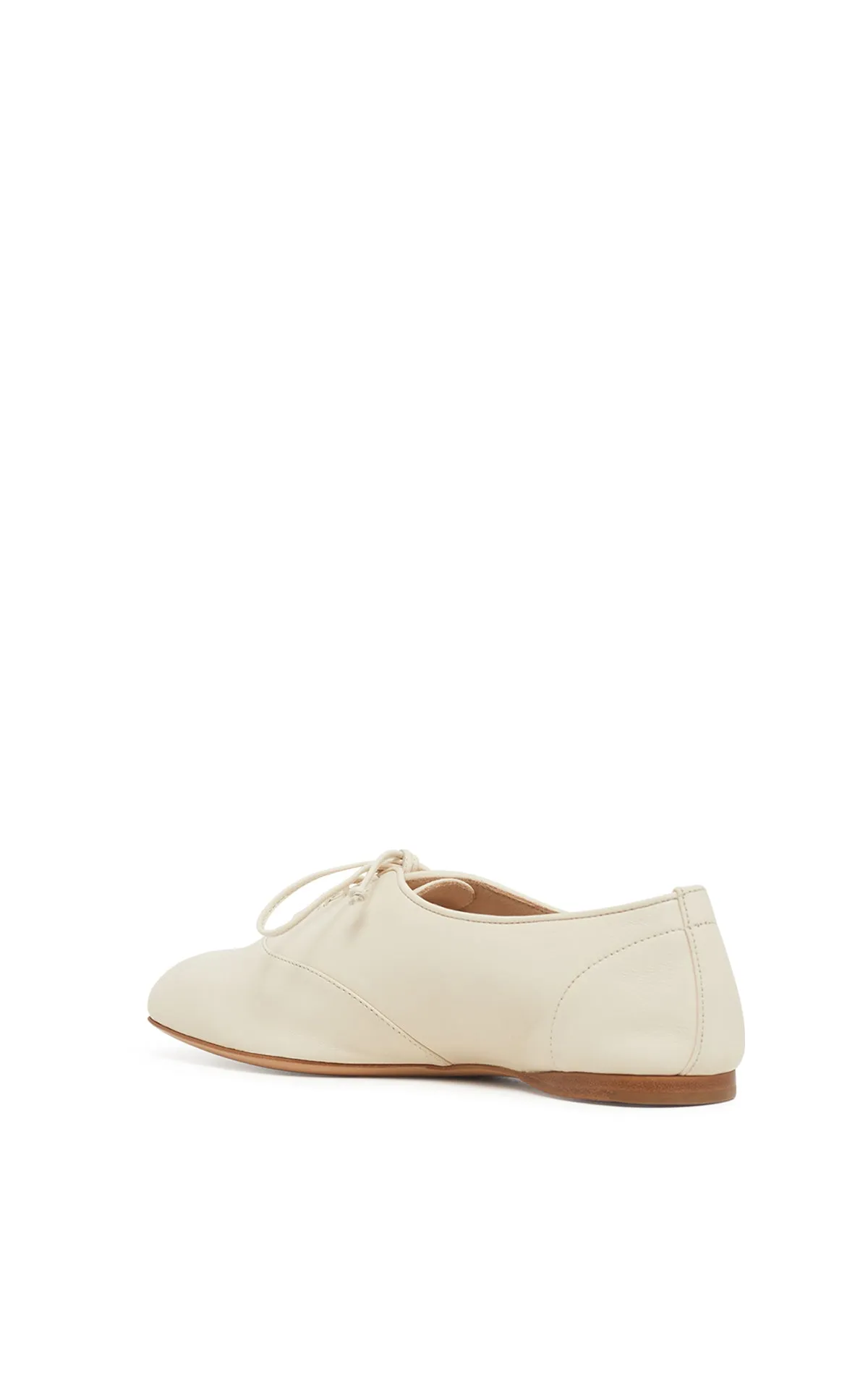 Maya Oxford Flat Shoe in Ivory Nappa Leather sold by Gabriela Hearst product image thumbnail 3