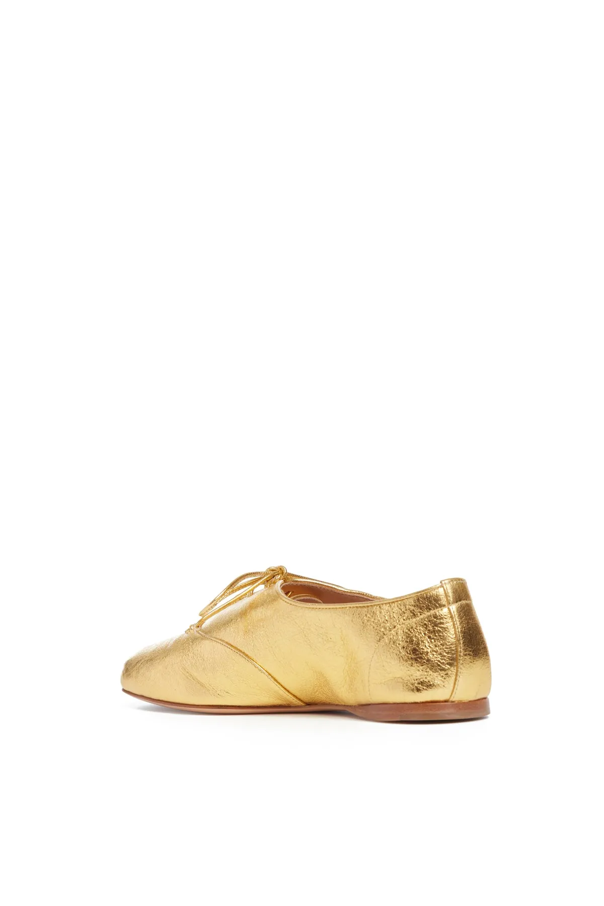 Maya Flat Shoe in Gold Nappa Leather sold by Gabriela Hearst product image thumbnail 3