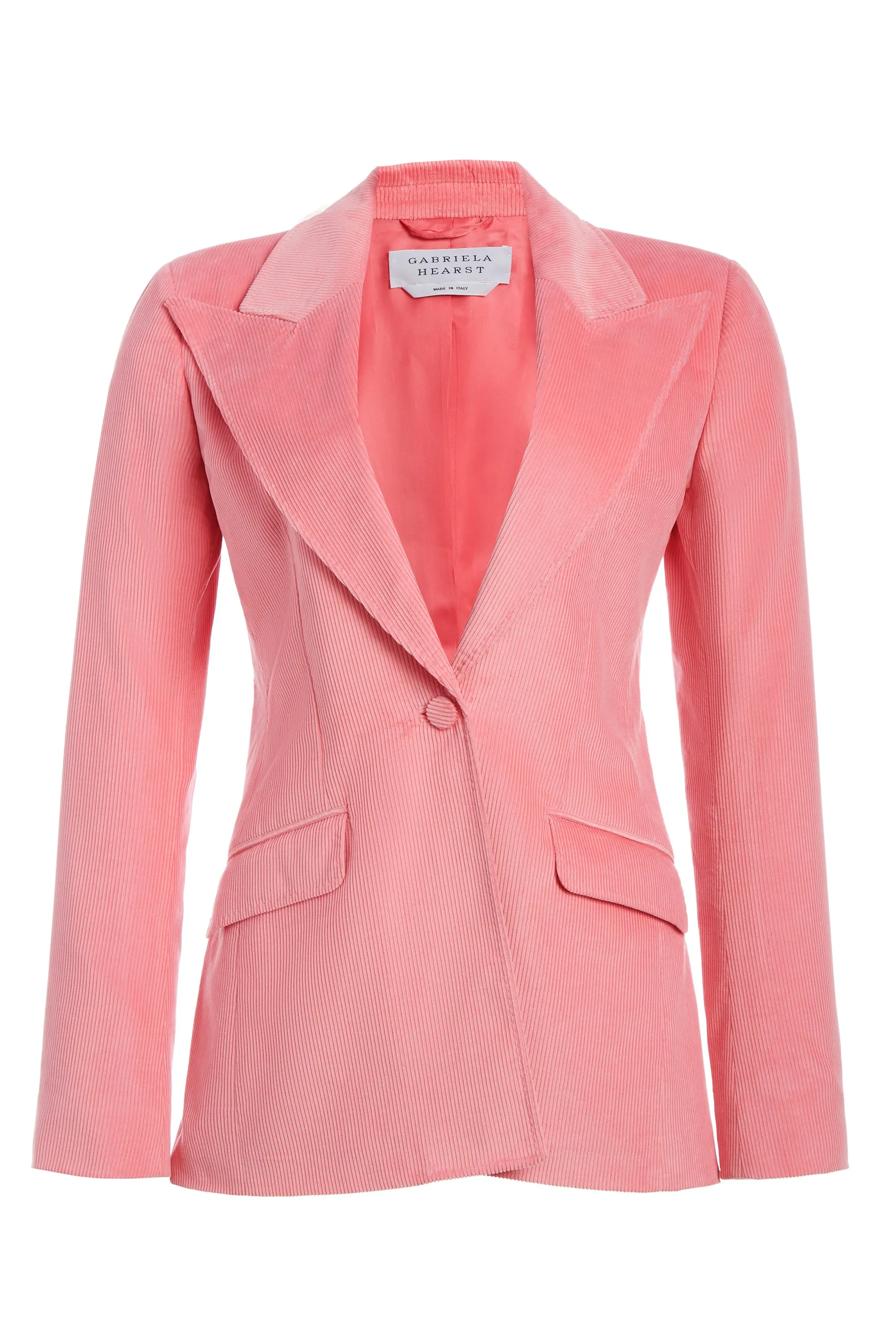 Leiva Blazer in Rosa Sea Island Cotton Corduroy sold by Gabriela Hearst