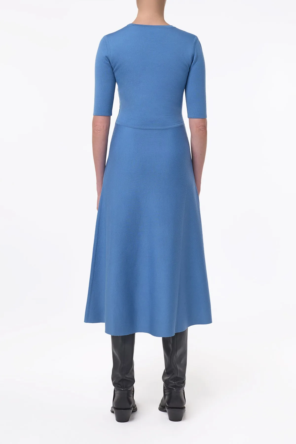 Seymore Knit Midi Dress in Sky Merino Wool Cashmere sold by Gabriela Hearst product image thumbnail 4