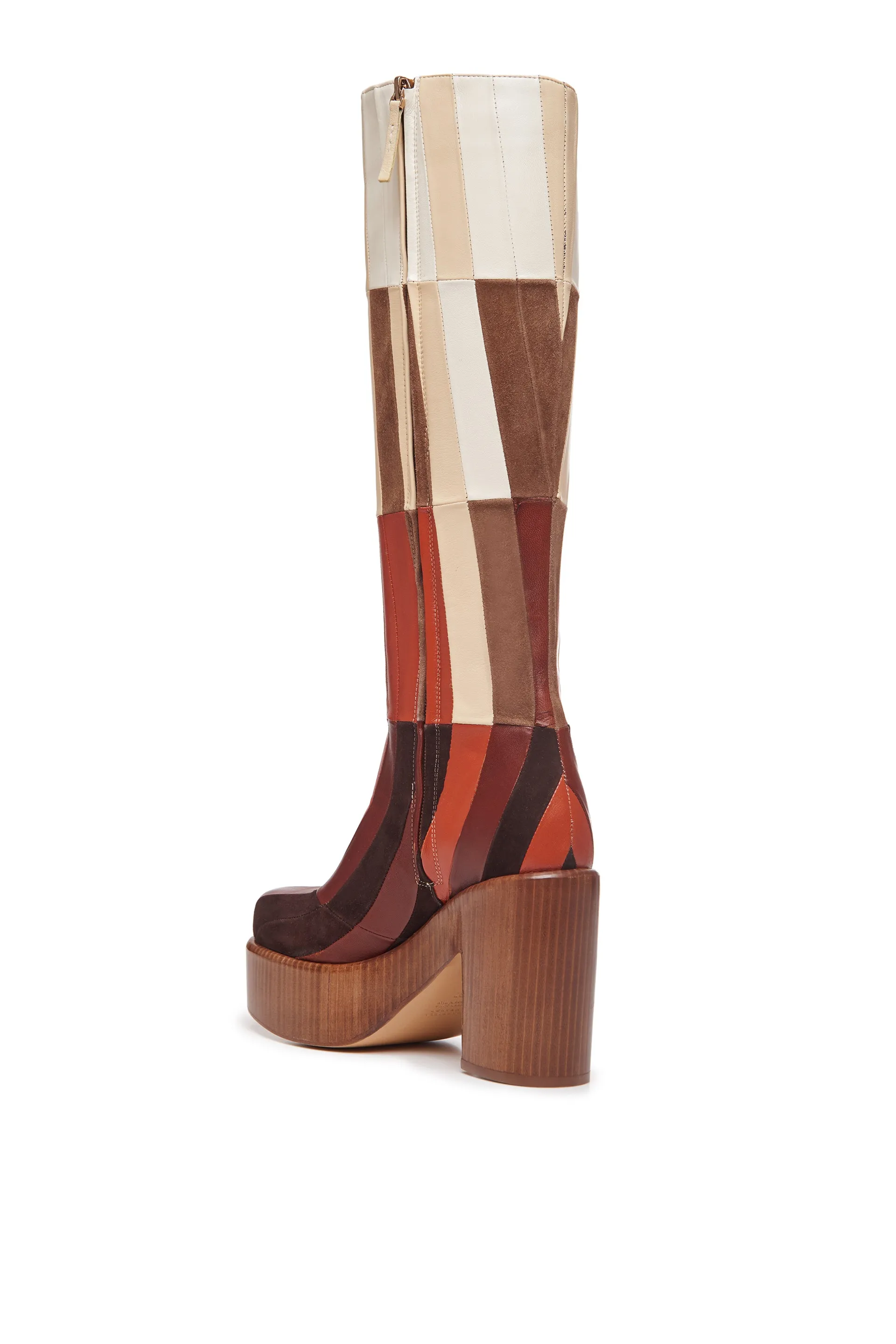 Brigade Patchwork Boot in Red Clay Multi Leather sold by Gabriela Hearst product image thumbnail 3