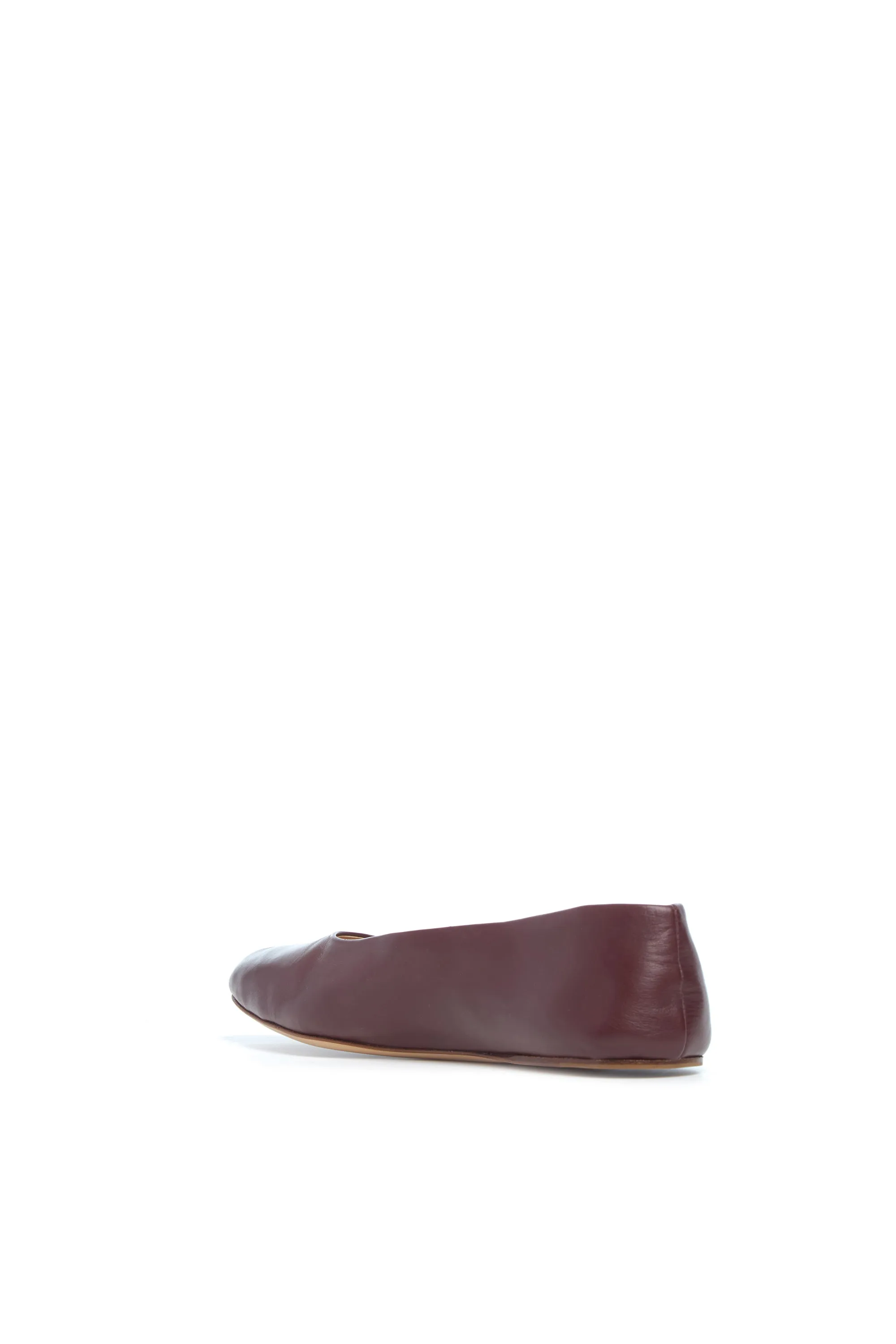 Andre Ballerina Flat Shoe in Bordeaux Leather sold by Gabriela Hearst product image thumbnail 3