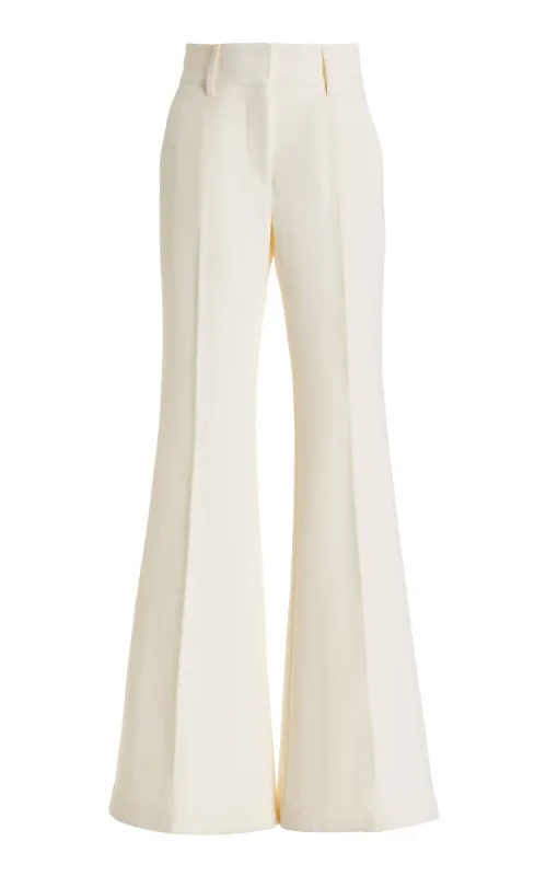 Rhein Pant in Ivory Wool Silk Cady sold by Gabriela Hearst