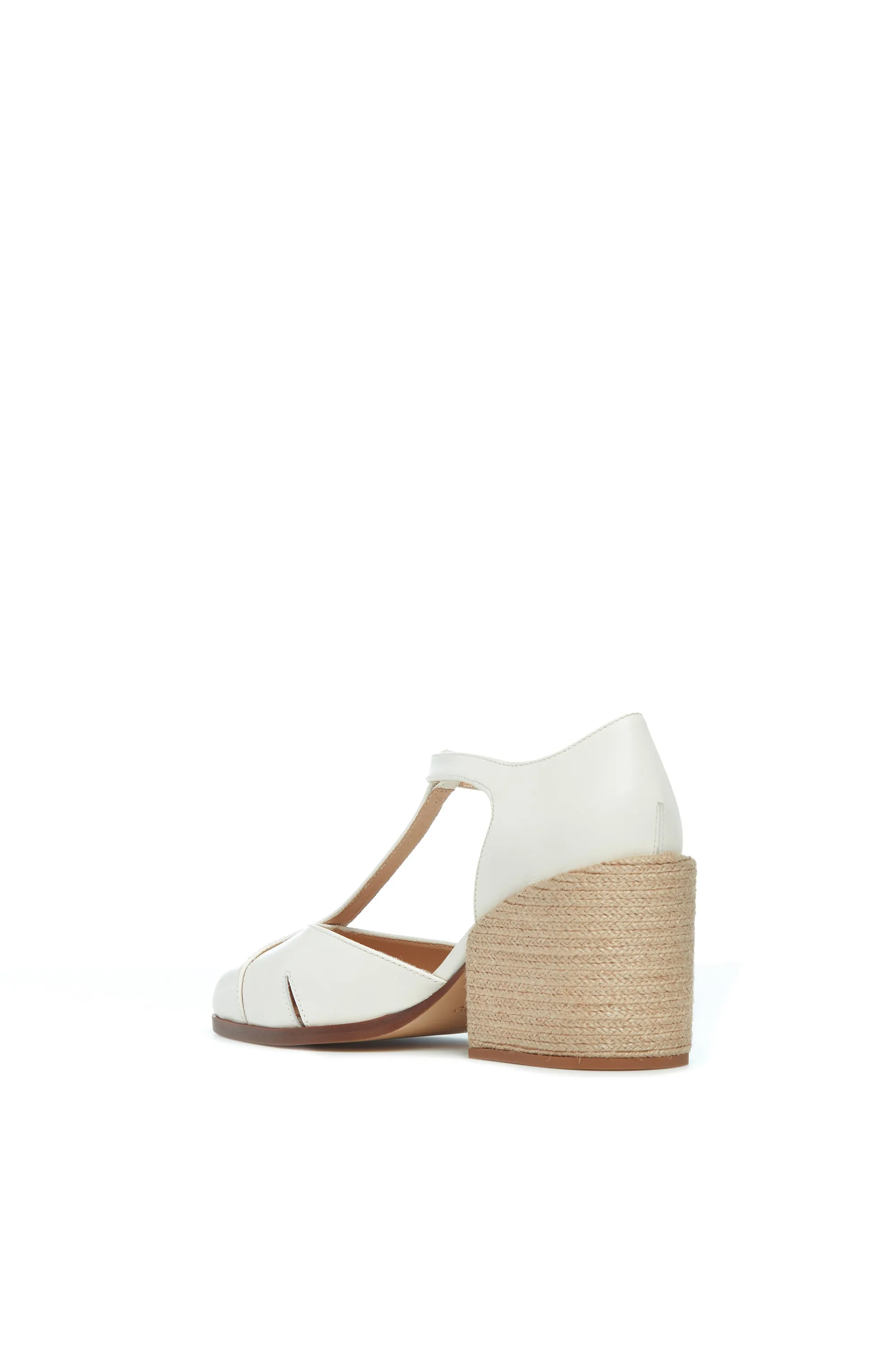 Ivy T-Strap Heel in Cream Leather sold by Gabriela Hearst product image thumbnail 3
