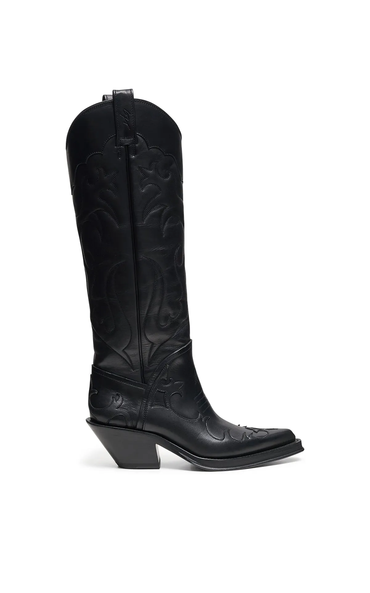 Capitana Cowboy Boot in Black Leather sold by Gabriela Hearst