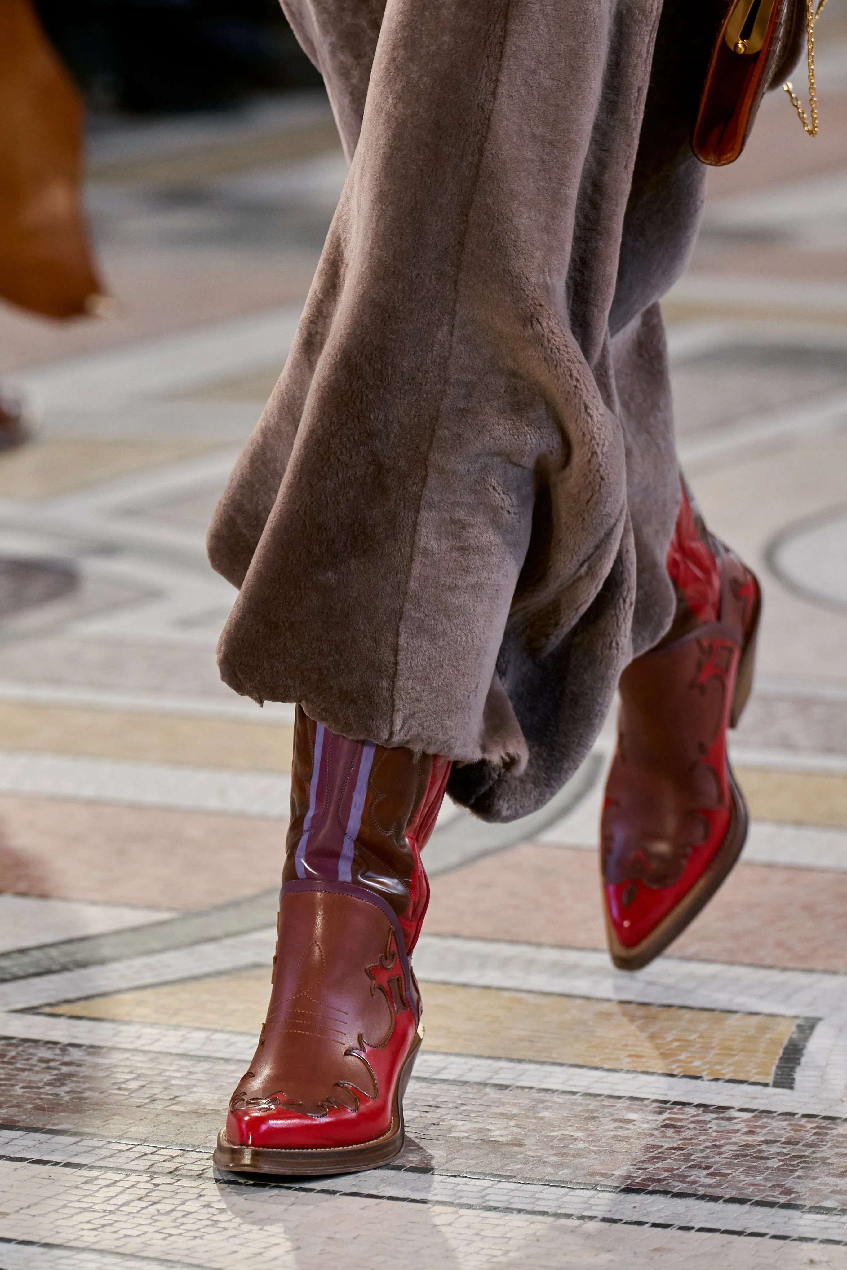 Capitana Hand Painted Cowboy Boot in Cognac & Red Leather sold by Gabriela Hearst product image thumbnail 2