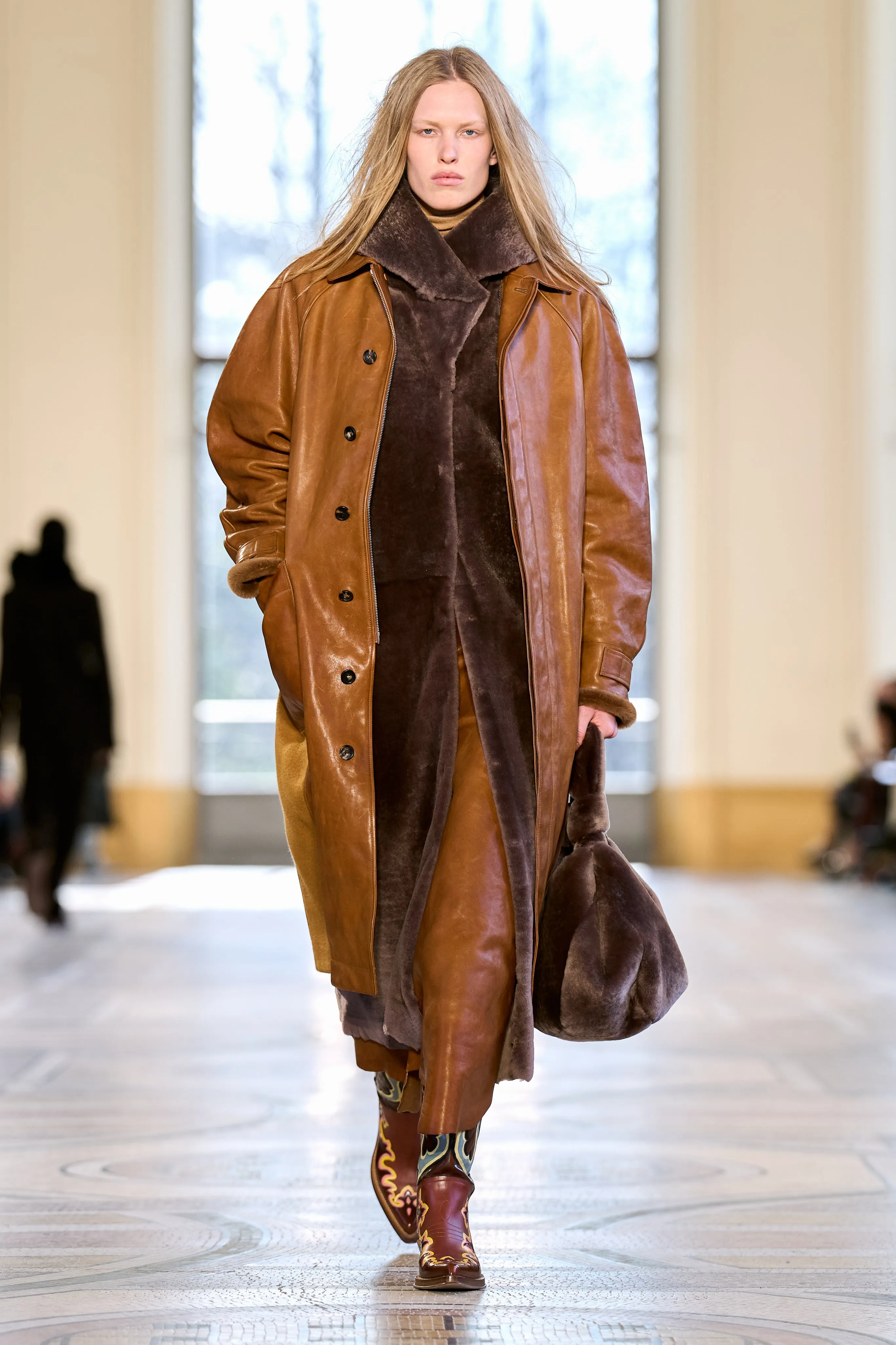 Capitana Hand Painted Cowboy Boot in Cognac & Peach Leather sold by Gabriela Hearst product image thumbnail 2