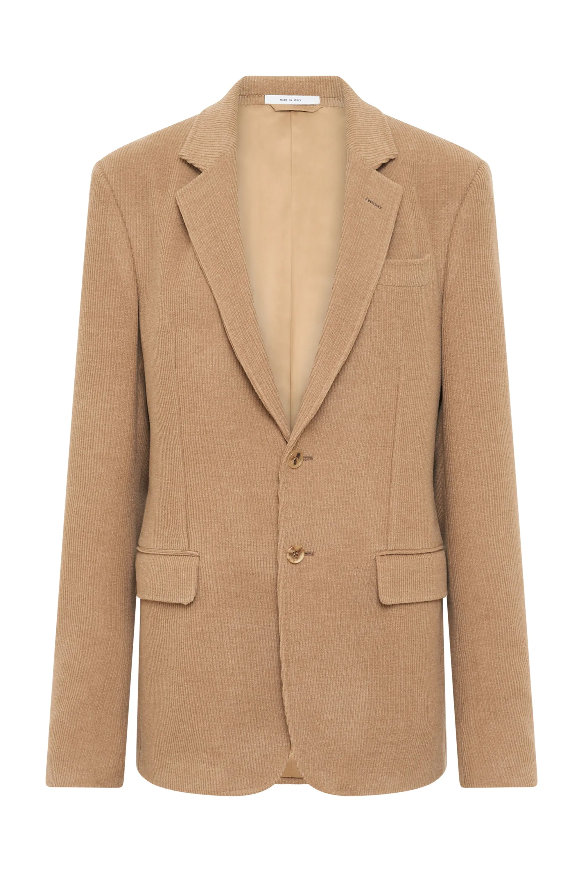Leiva Blazer in Camel Cashmere Corduroy sold by Gabriela Hearst
