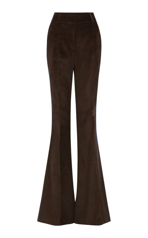 Rhein Pant in Chocolate Cashmere Corduroy made by Gabriela Hearst