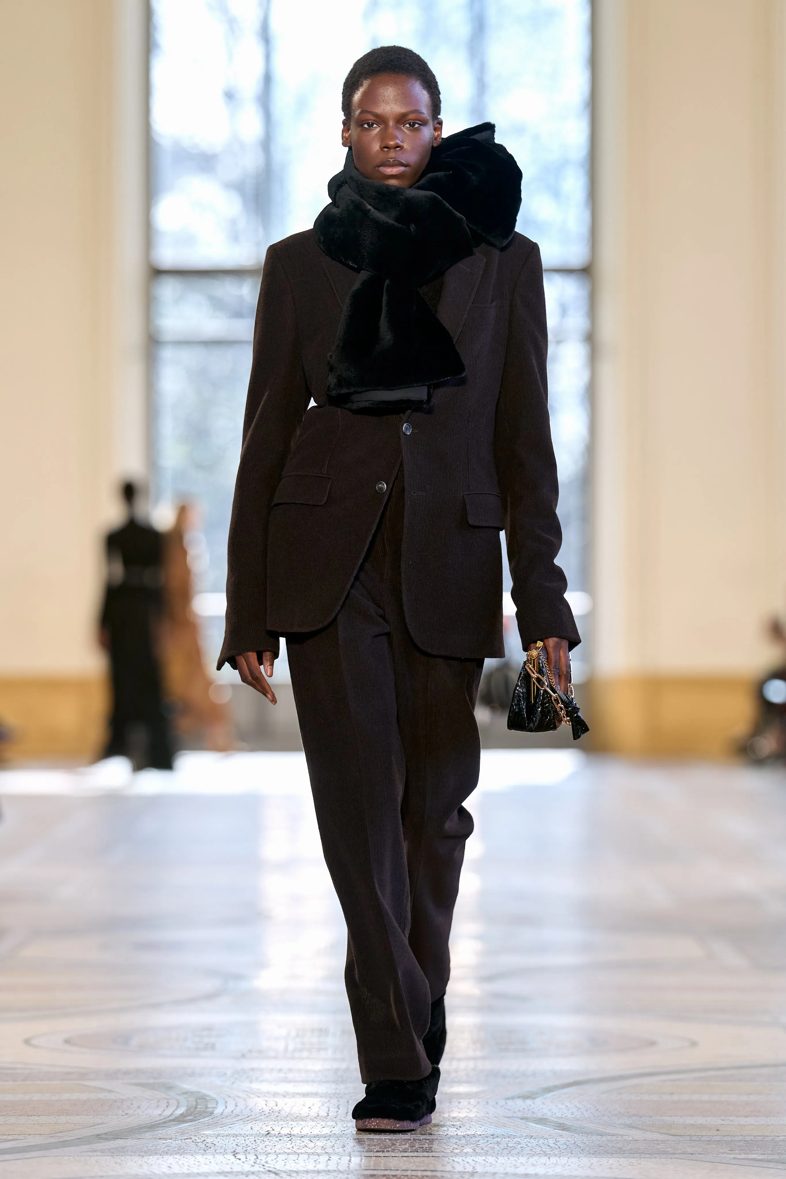 Rhein Pant in Chocolate Cashmere Corduroy sold by Gabriela Hearst product image thumbnail 2