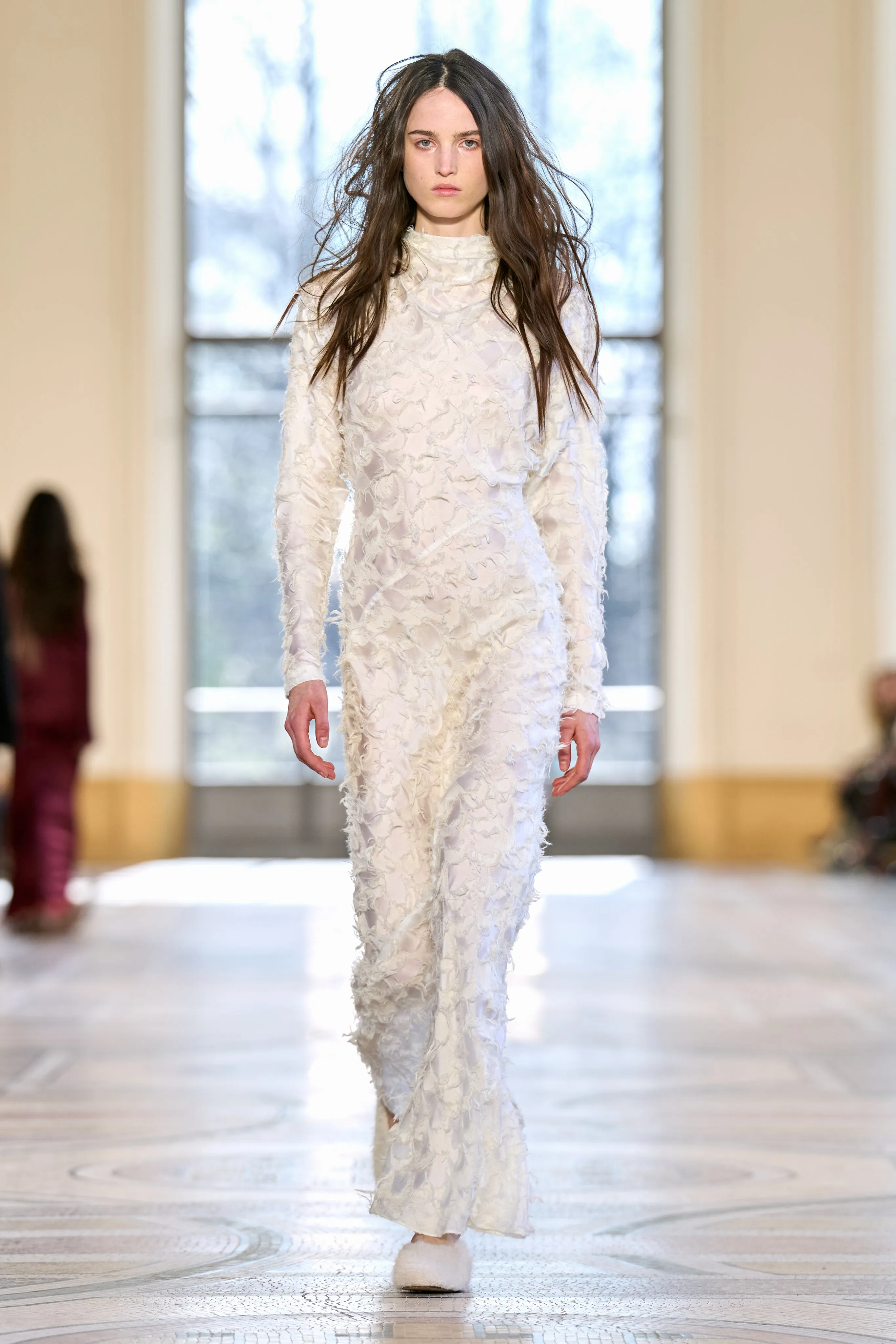 Aberdeen Dress in Ivory Silk Wool sold by Gabriela Hearst product image thumbnail 2