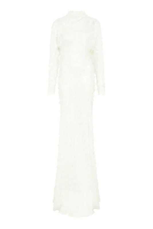 Aberdeen Dress in Ivory Silk Wool sold by Gabriela Hearst