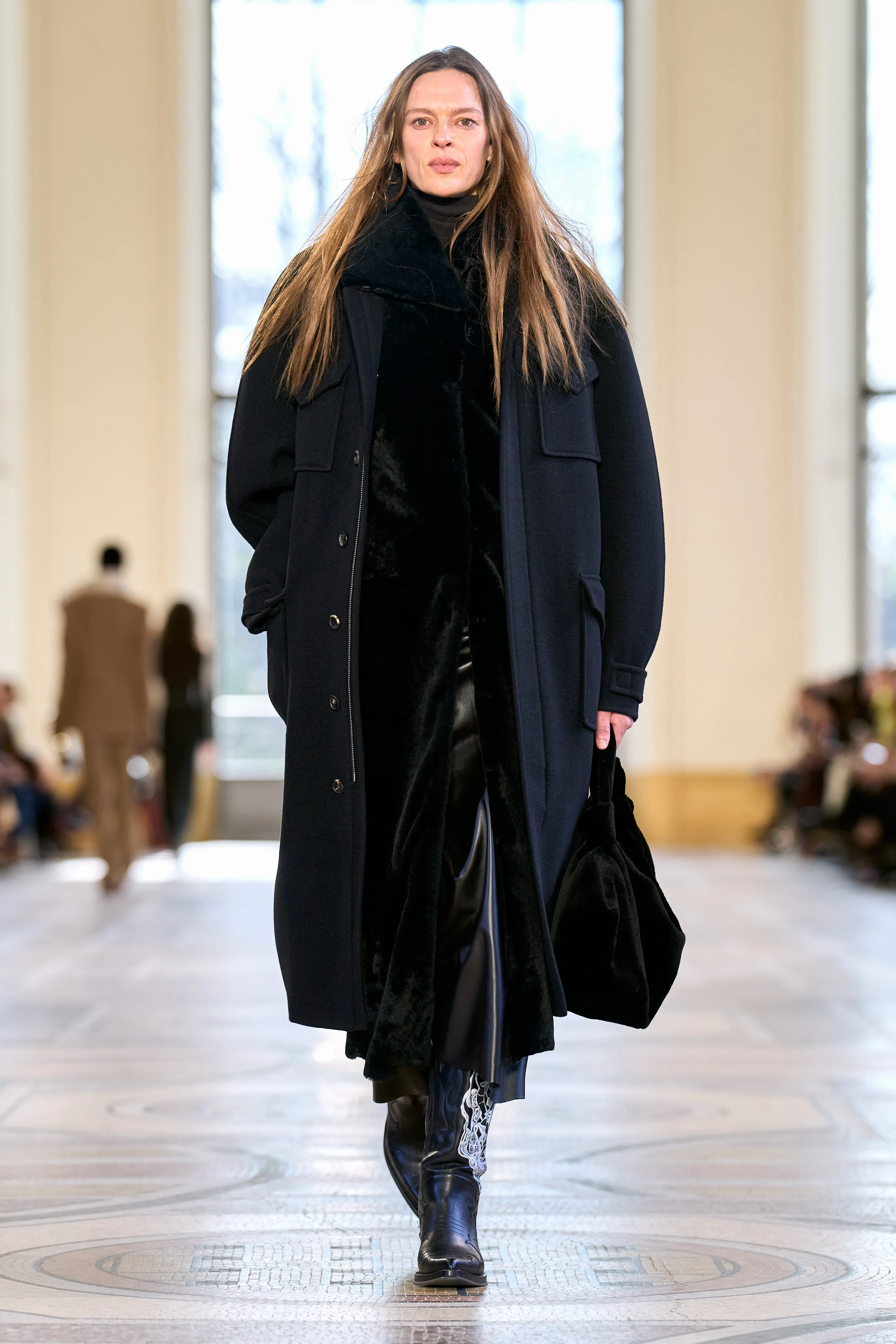 Edwardo Skirt in Black Nappa Leather sold by Gabriela Hearst product image thumbnail 2
