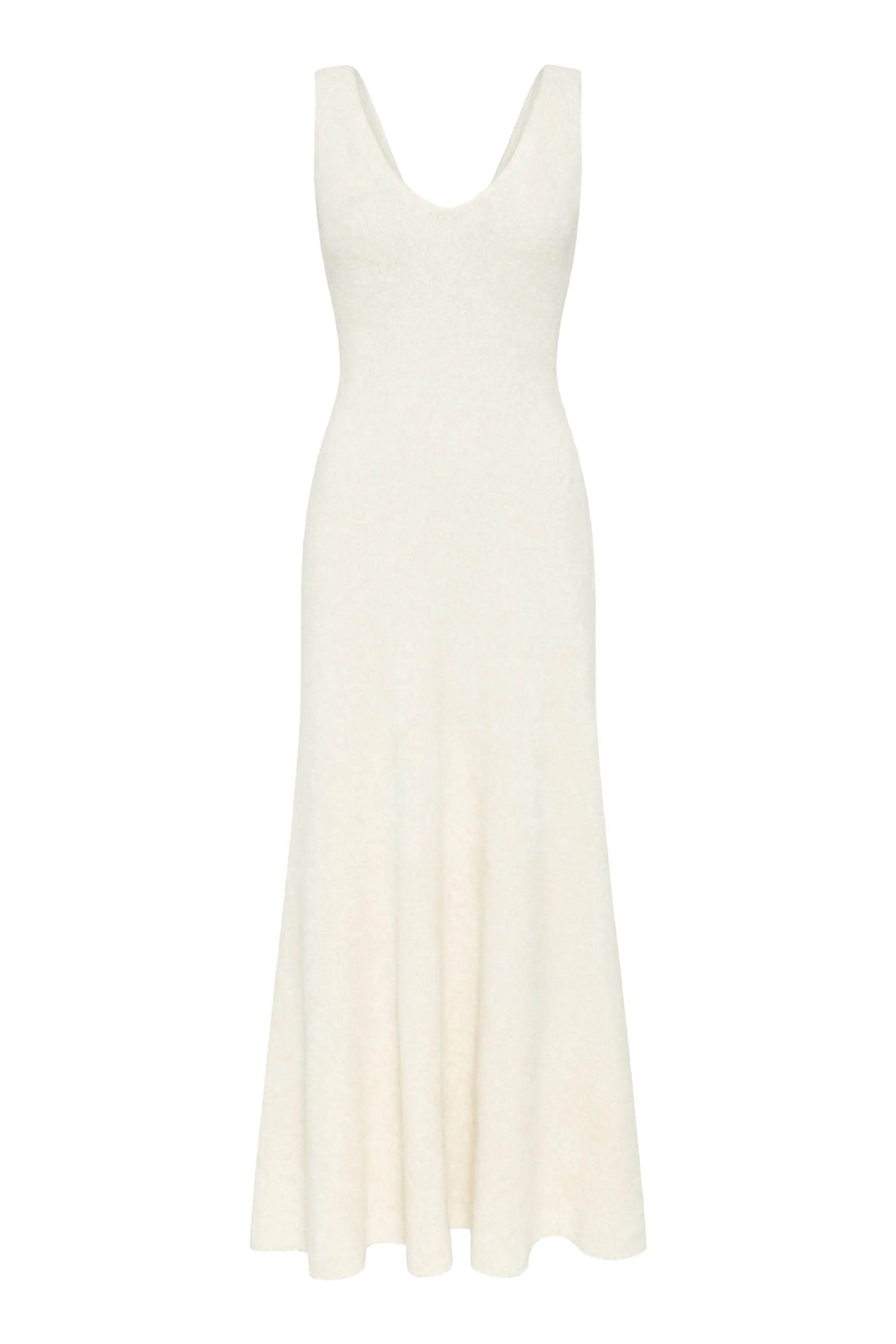 Lady Hall Knit Dress in Ivory Cashmere Silk sold by Gabriela Hearst