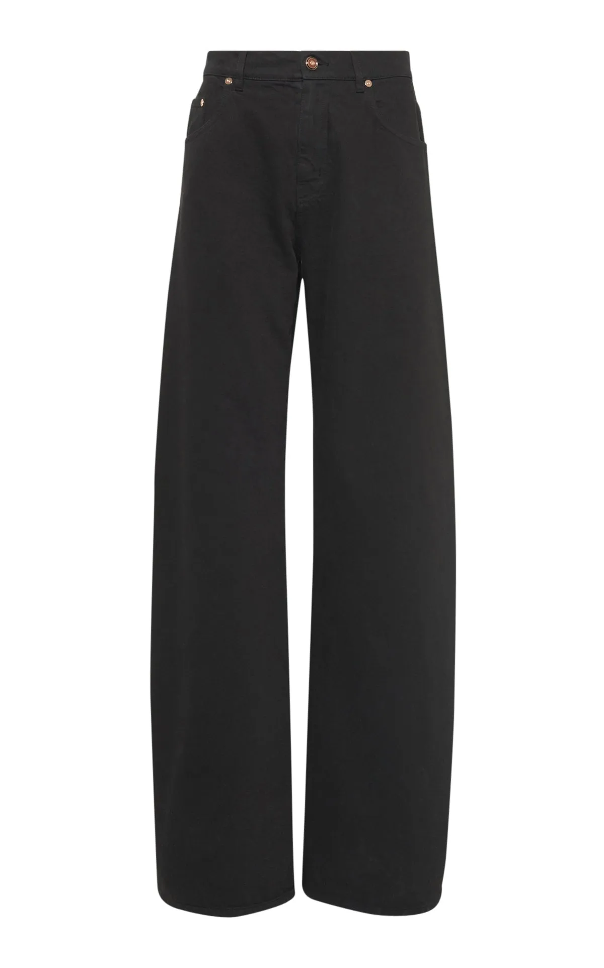 Amoret Barrel-leg Jean in Black Recycled Cotton Denim sold by Gabriela Hearst