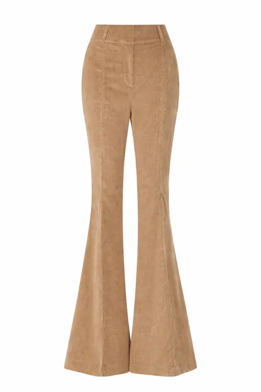 Rhein Pant in Camel Cashmere Corduroy made by Gabriela Hearst
