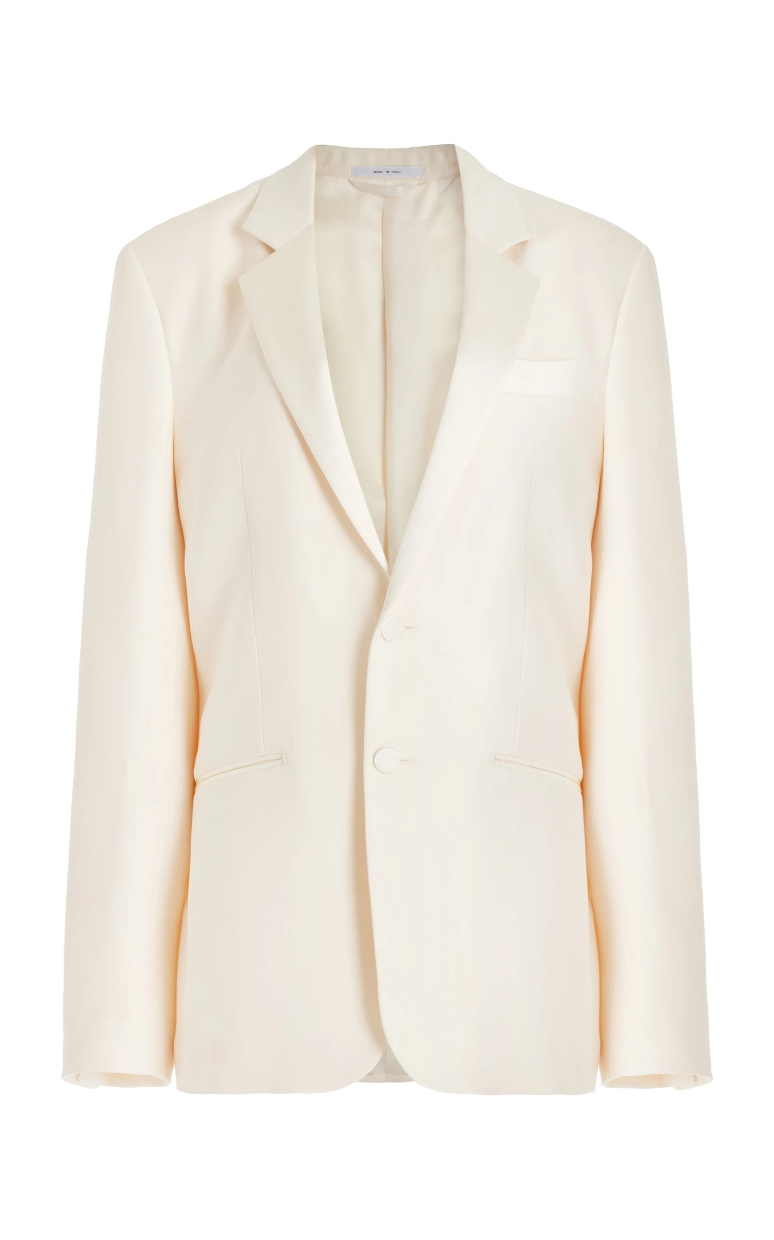Nicolson Jacket in Ivory Wool Silk Cady sold by Gabriela Hearst