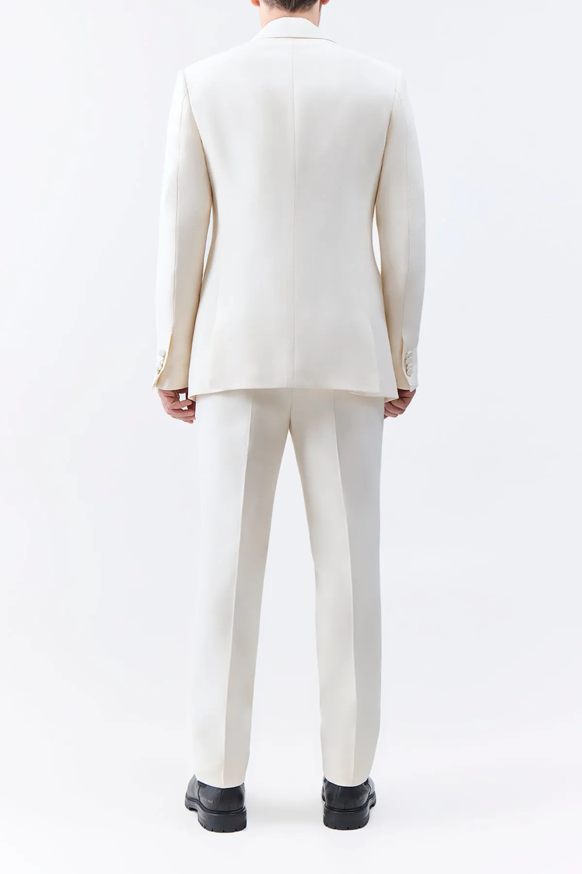 Nicolson Jacket in Ivory Wool Silk Cady sold by Gabriela Hearst product image thumbnail 5
