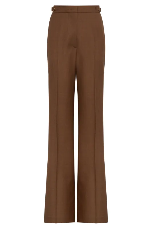 Vesta Pant in Chestnut made by Gabriela Hearst