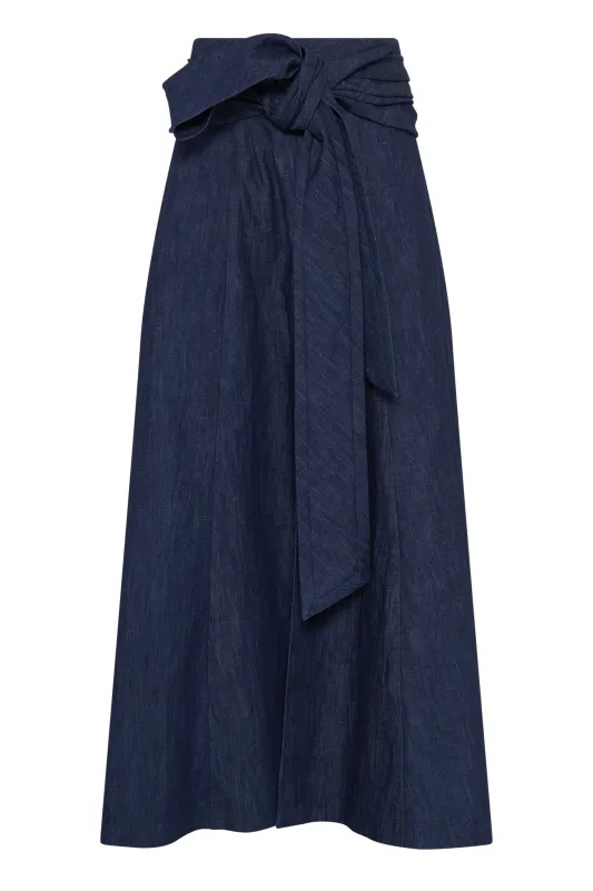 Zivan Skirt in Denim made by Gabriela Hearst