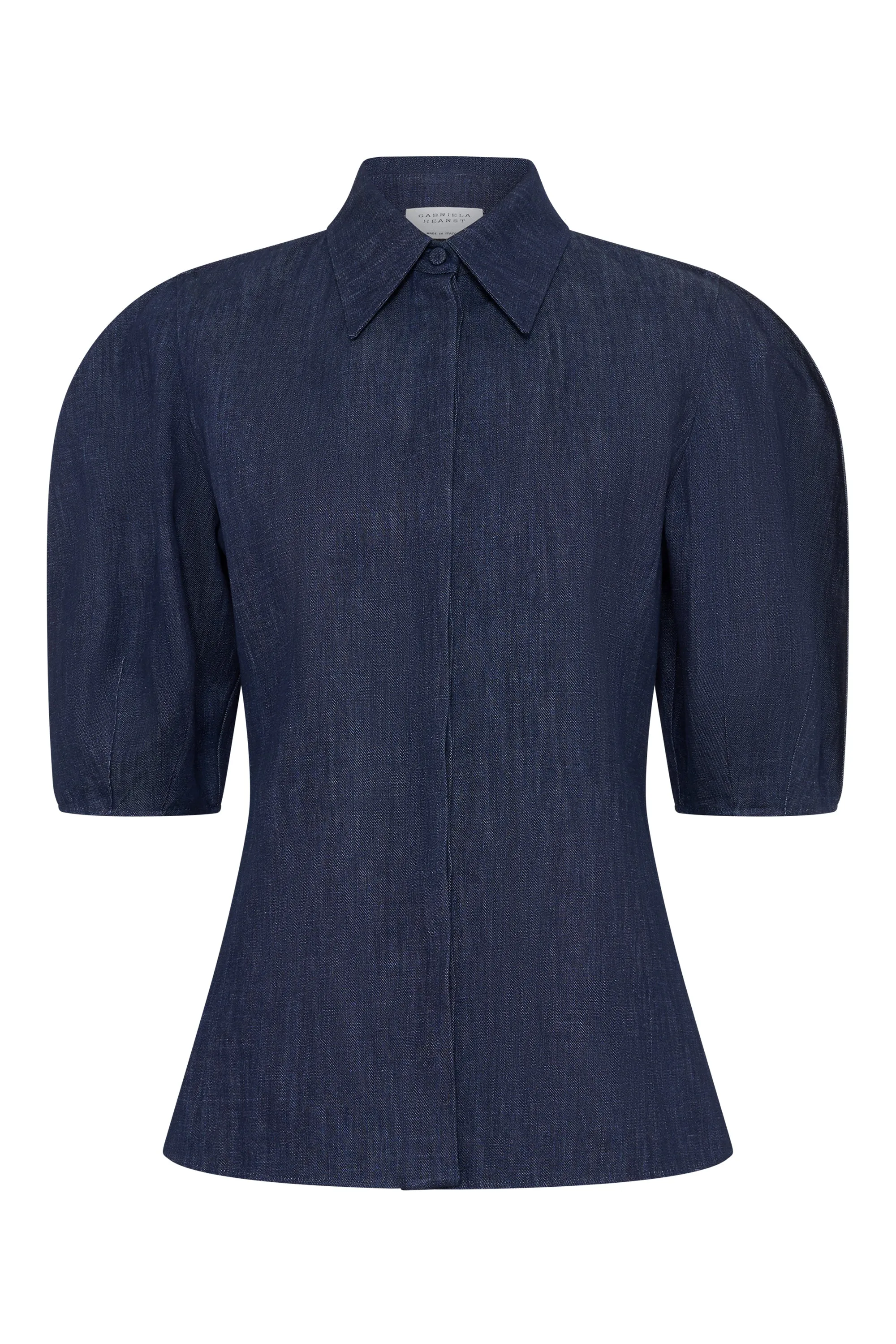 Sansi Top in Recycled Cotton Denim sold by Gabriela Hearst