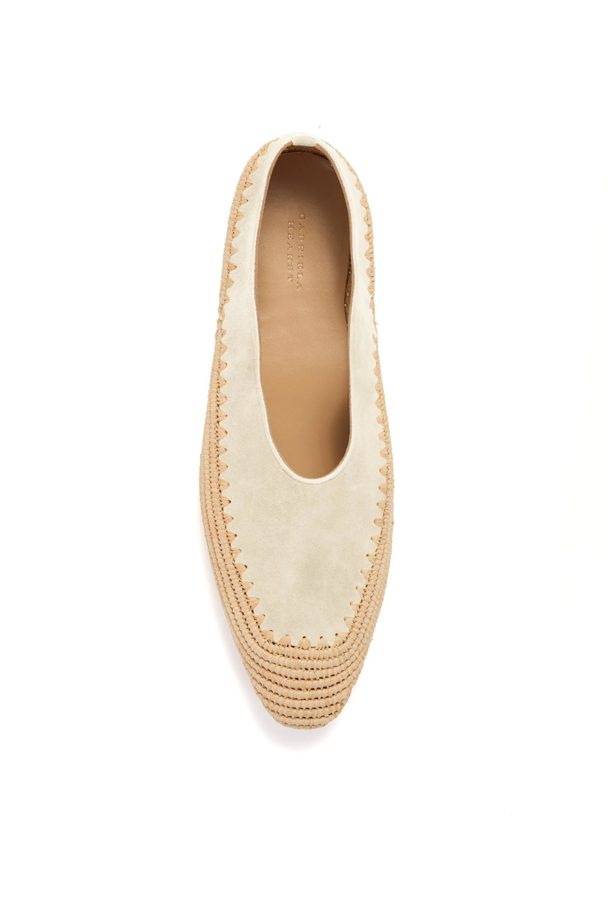 Strength Flat in Ivory Suede & Raffia sold by Gabriela Hearst product image thumbnail 4