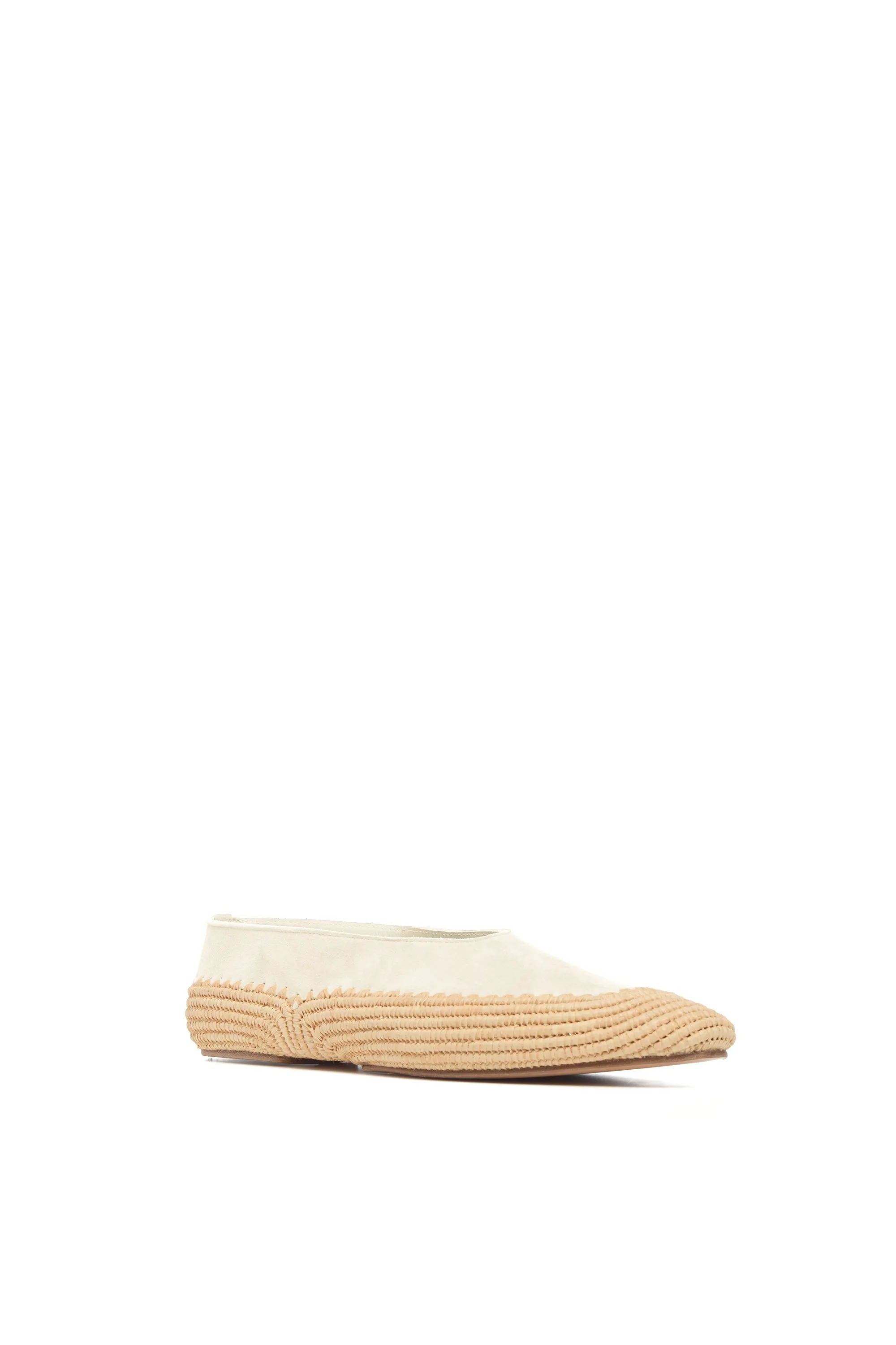 Strength Flat in Ivory Suede & Raffia sold by Gabriela Hearst product image thumbnail 2