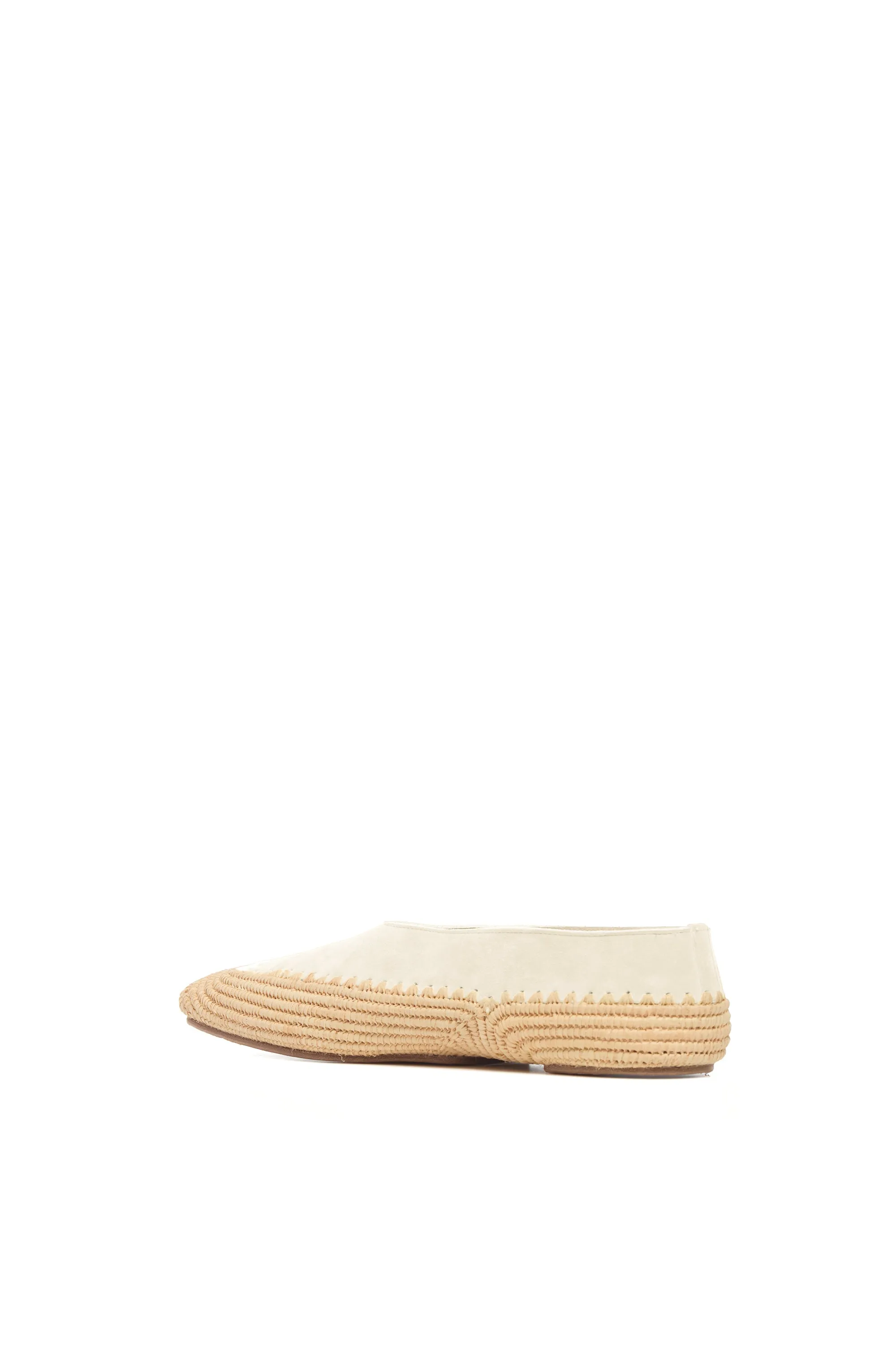 Strength Flat in Ivory Suede & Raffia sold by Gabriela Hearst product image thumbnail 3