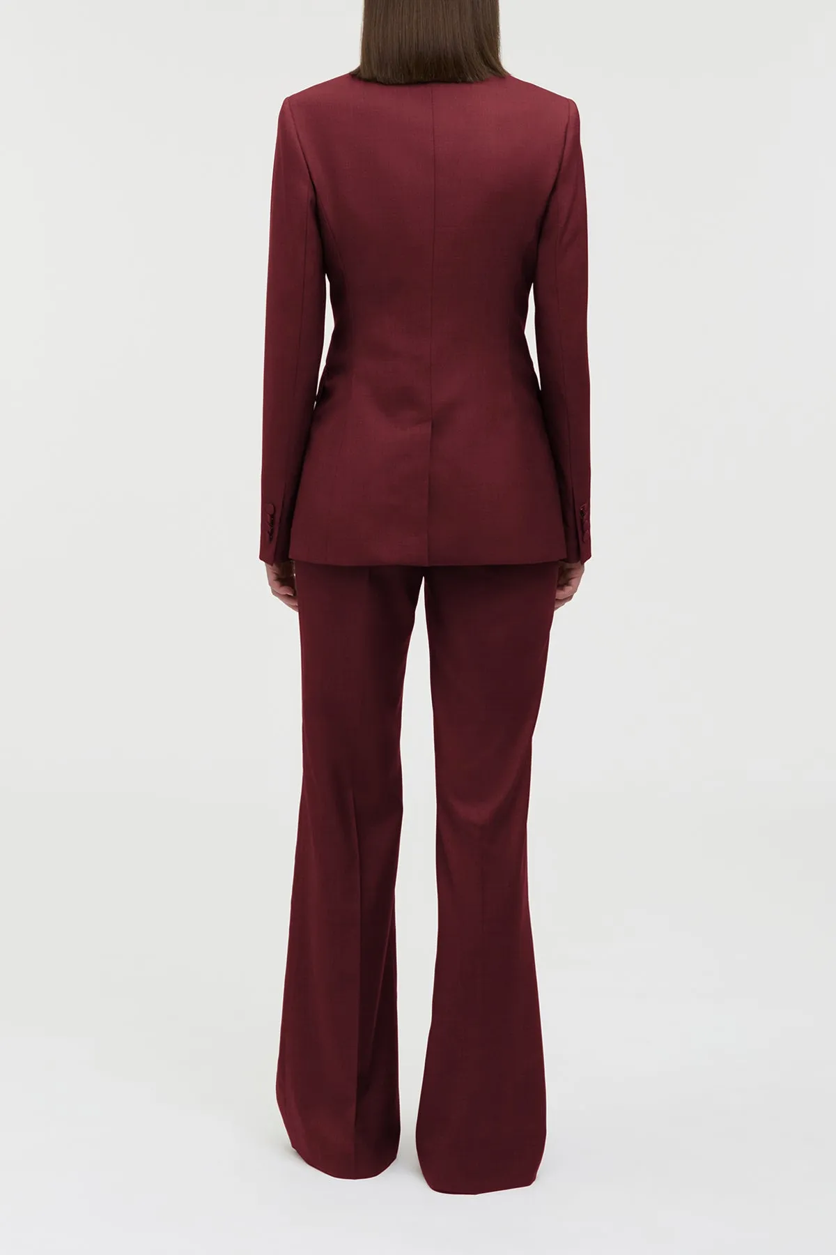 Angela Blazer in Bordeaux Wool Silk sold by Gabriela Hearst product image thumbnail 4
