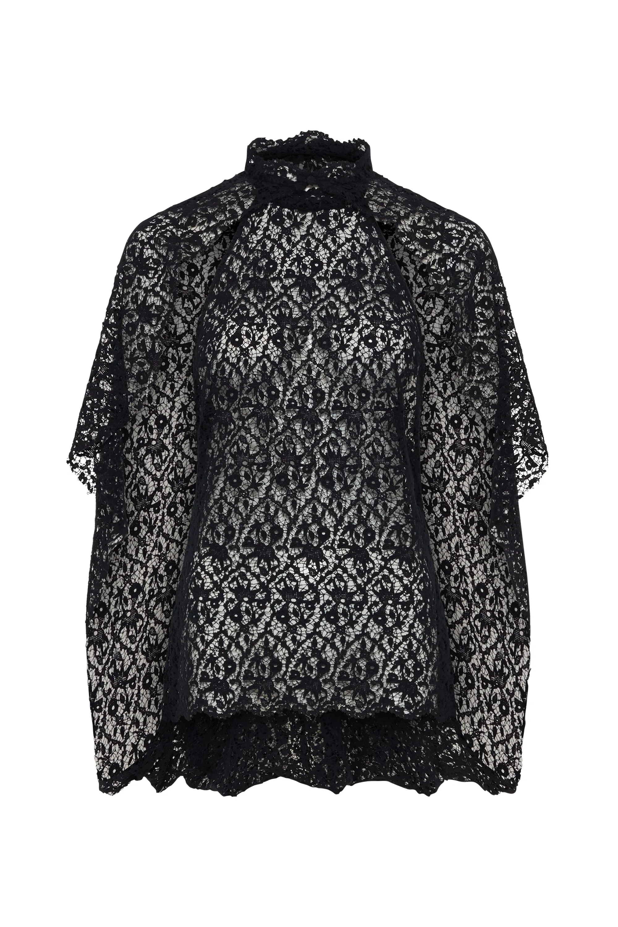 Catharine Cape Top in Dark Navy Sea Island Cotton sold by Gabriela Hearst