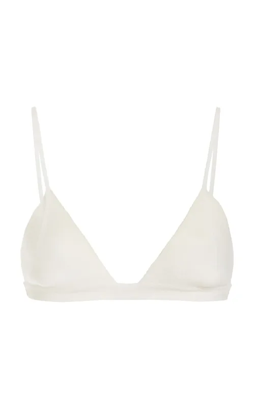Chevier Bra in Ivory made by Gabriela Hearst