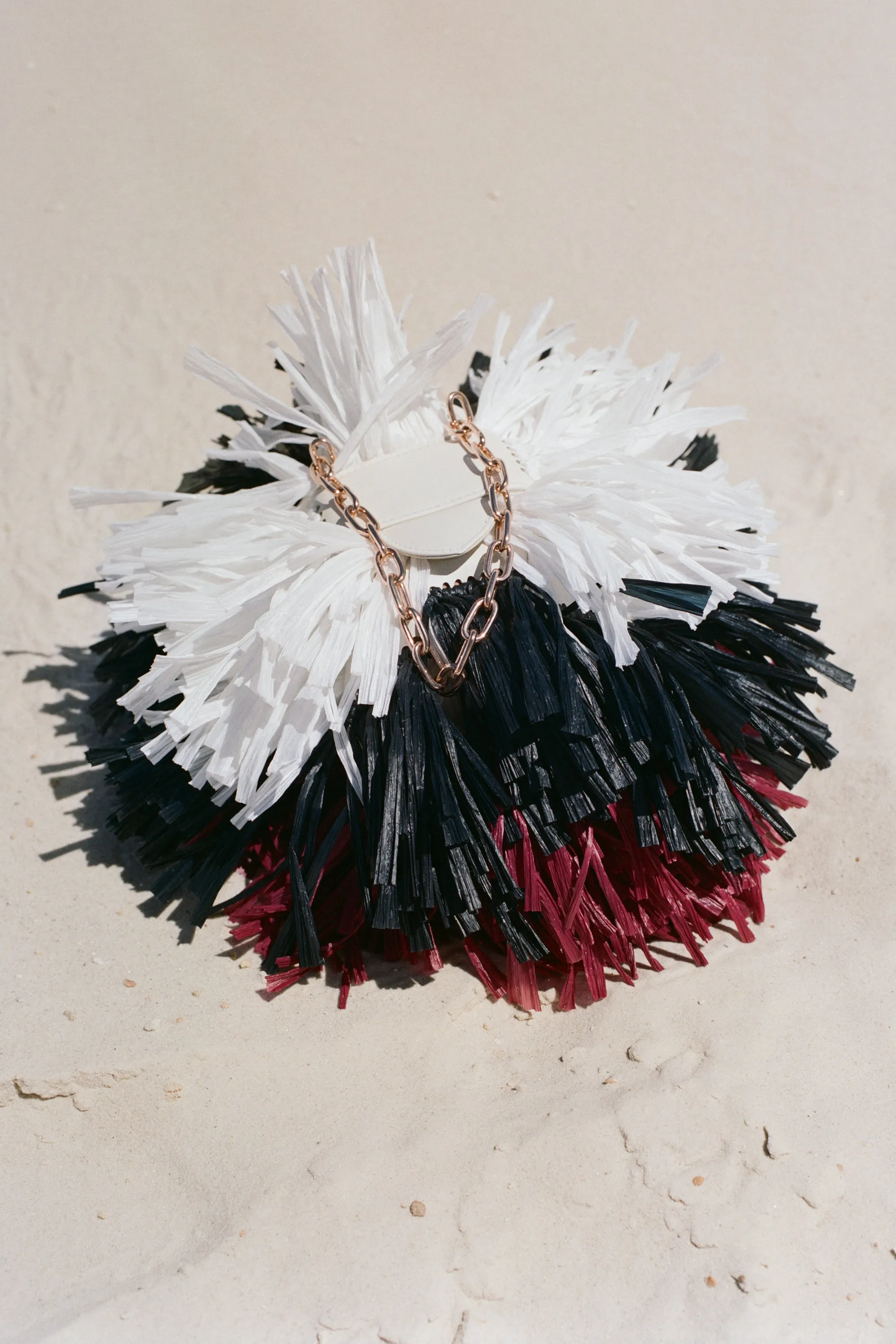 Soft Demi Clutch with Chain and Raffia Fringes Multi sold by Gabriela Hearst product image thumbnail 2