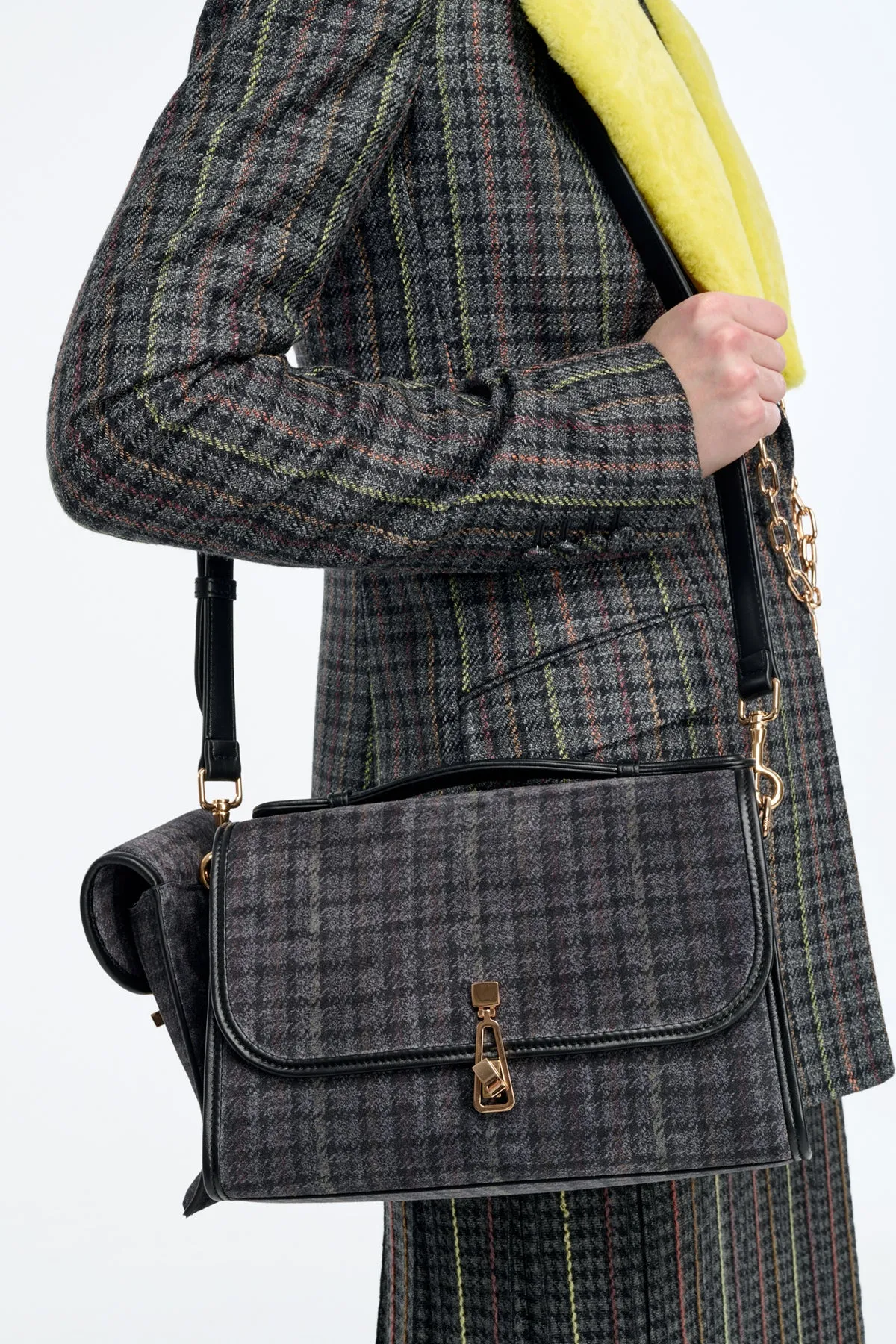 Medium Leonora Bag In Charcoal Multi Leather Houndstooth sold by Gabriela Hearst product image thumbnail 2