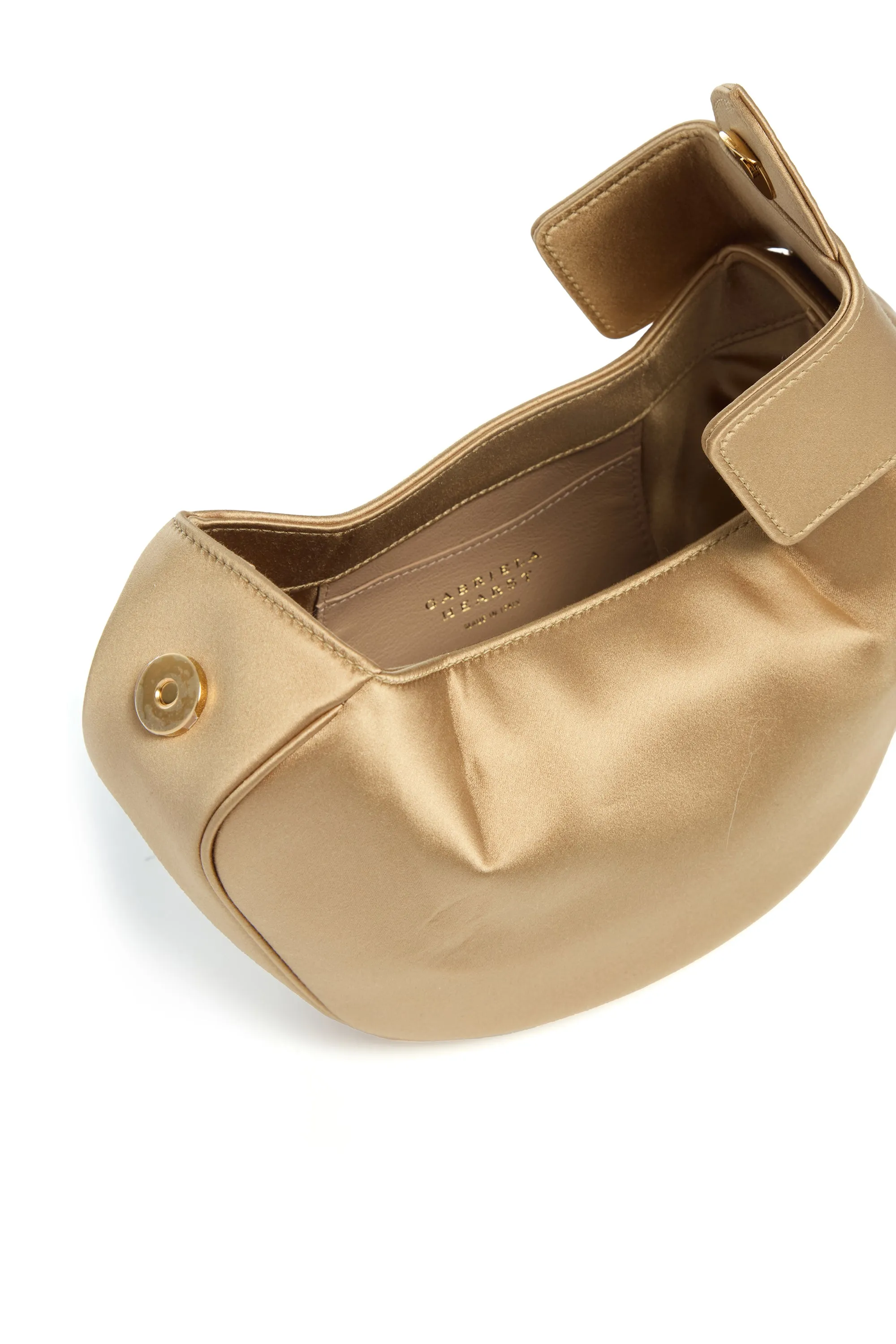 Soft Demi Clutch In Camel Satin sold by Gabriela Hearst product image thumbnail 5