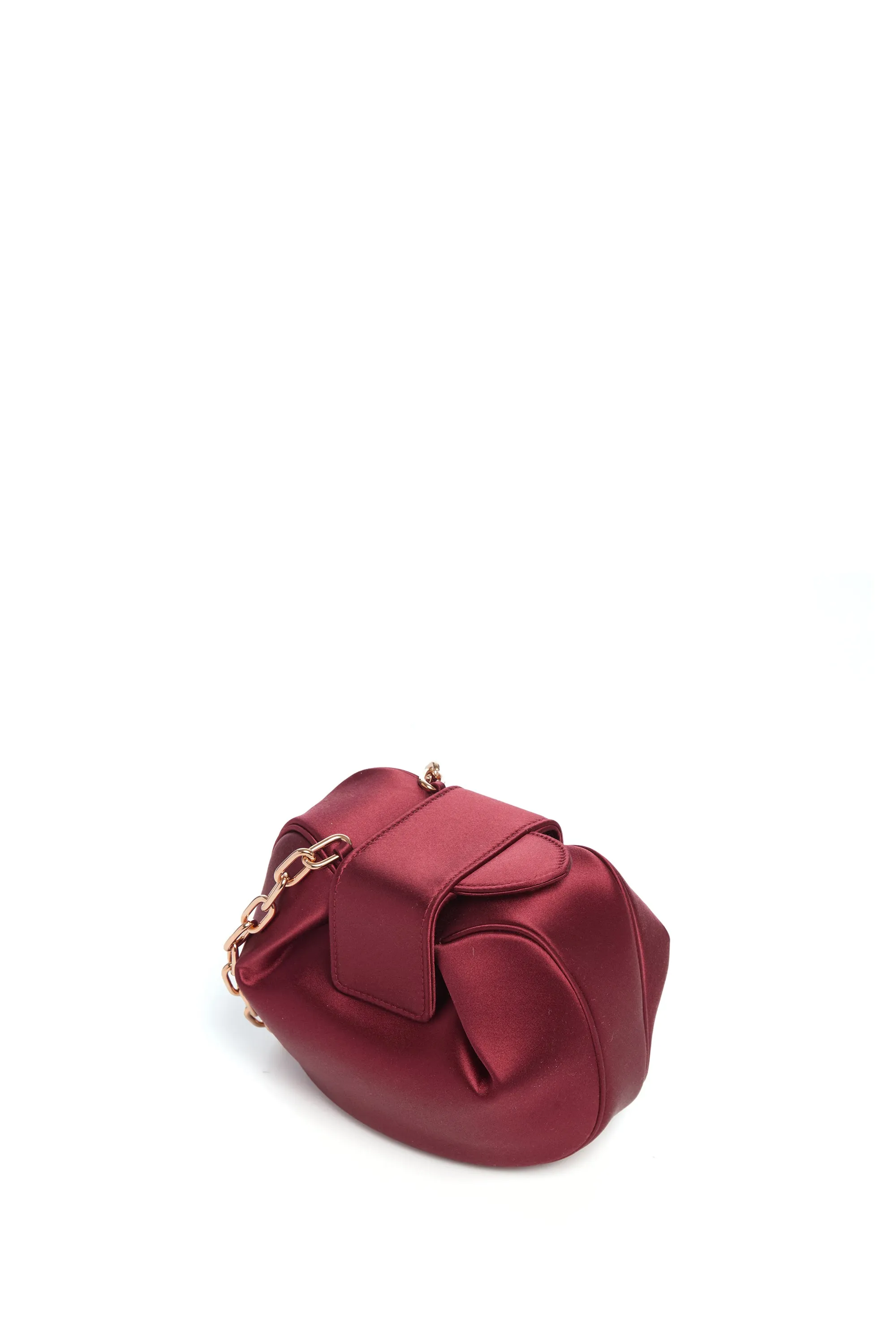 Soft Demi Clutch In Bordeaux Satin sold by Gabriela Hearst product image thumbnail 3