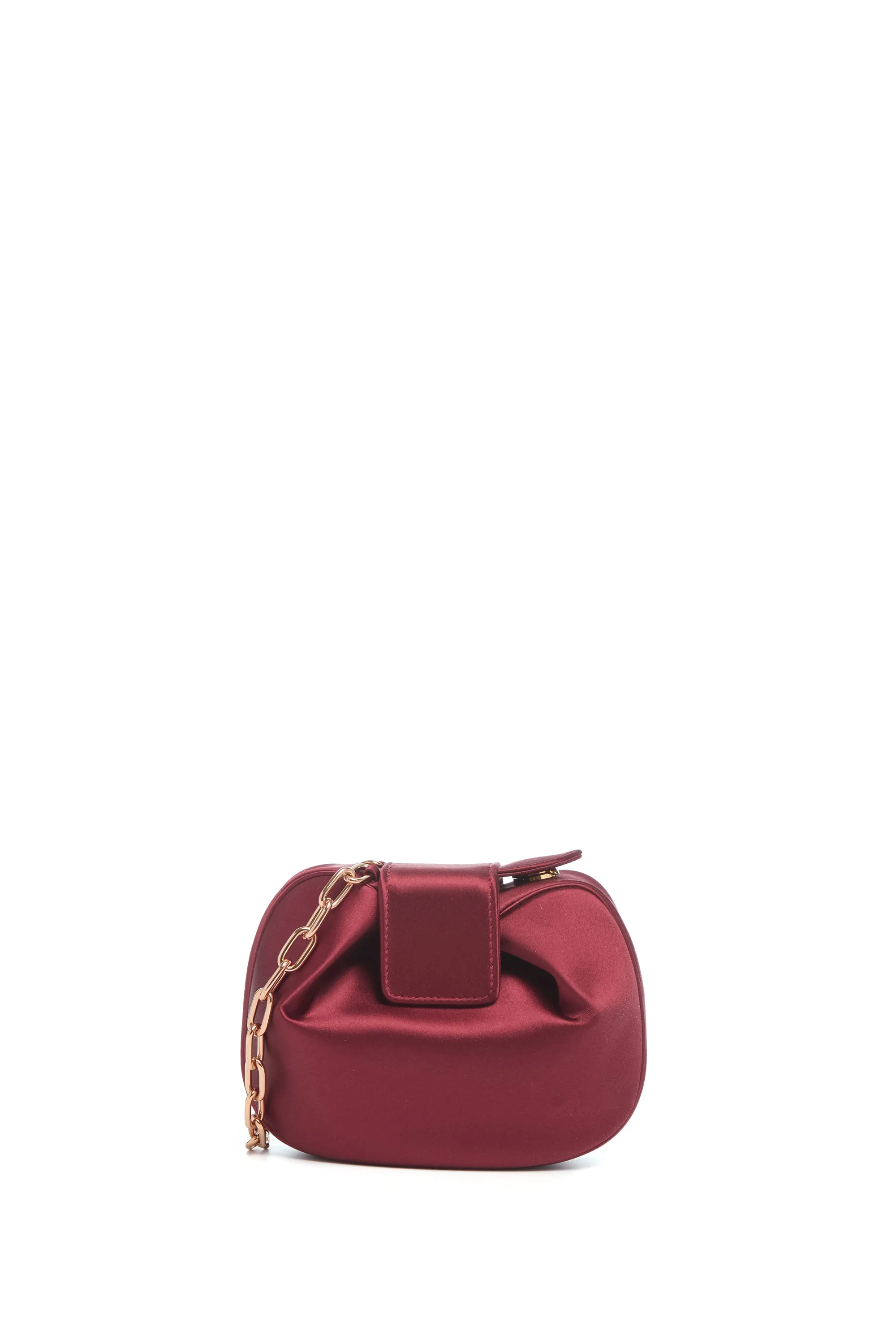 Soft Demi Clutch In Bordeaux Satin sold by Gabriela Hearst product image thumbnail 2