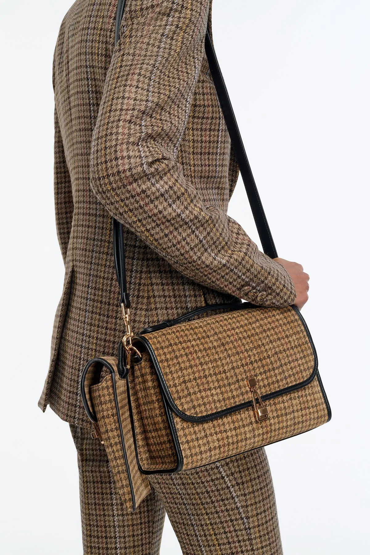 Medium Leonora Bag In Camel Multi Leather Houndstooth sold by Gabriela Hearst product image thumbnail 2