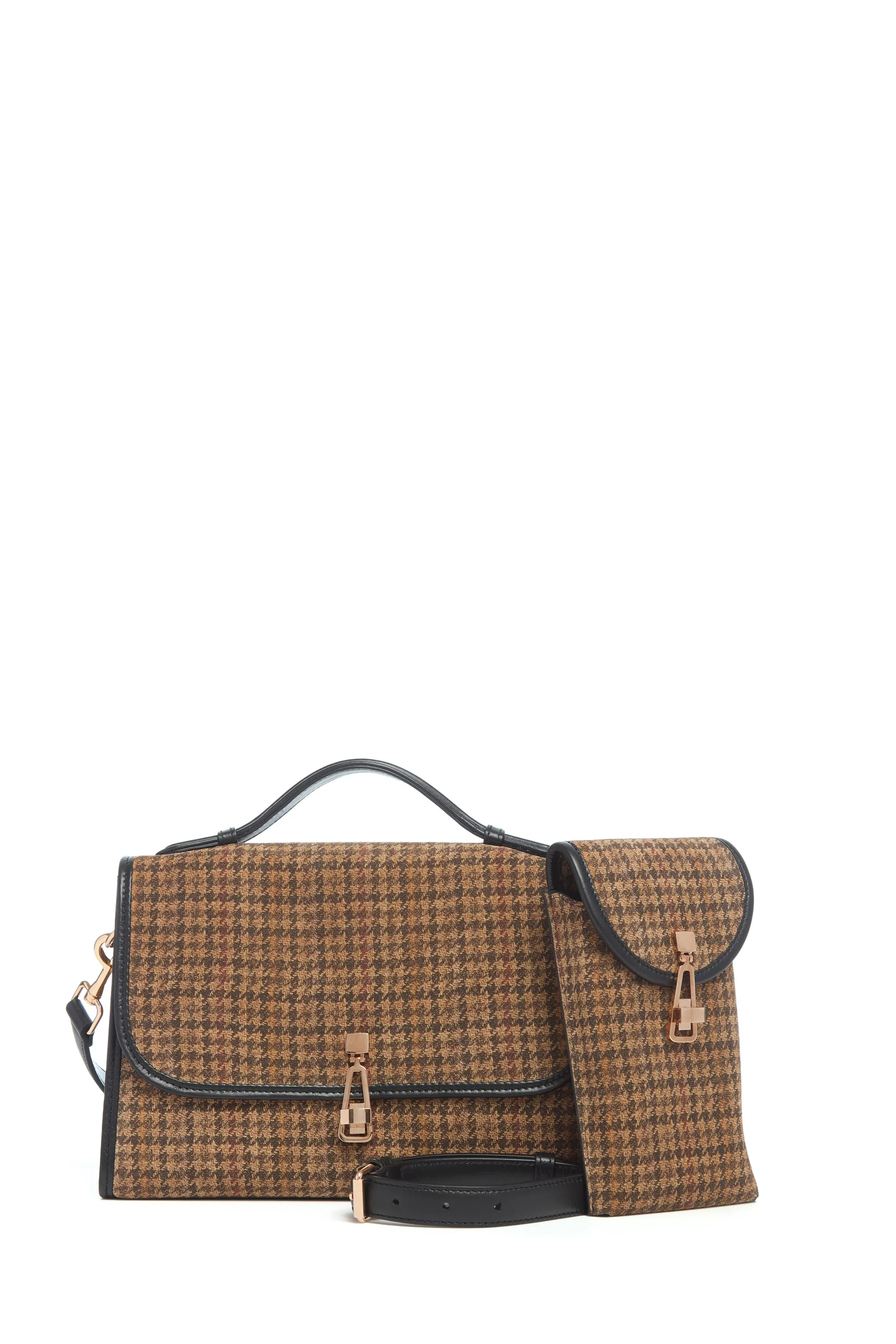 Medium Leonora Bag In Camel Multi Leather Houndstooth sold by Gabriela Hearst product image thumbnail 3