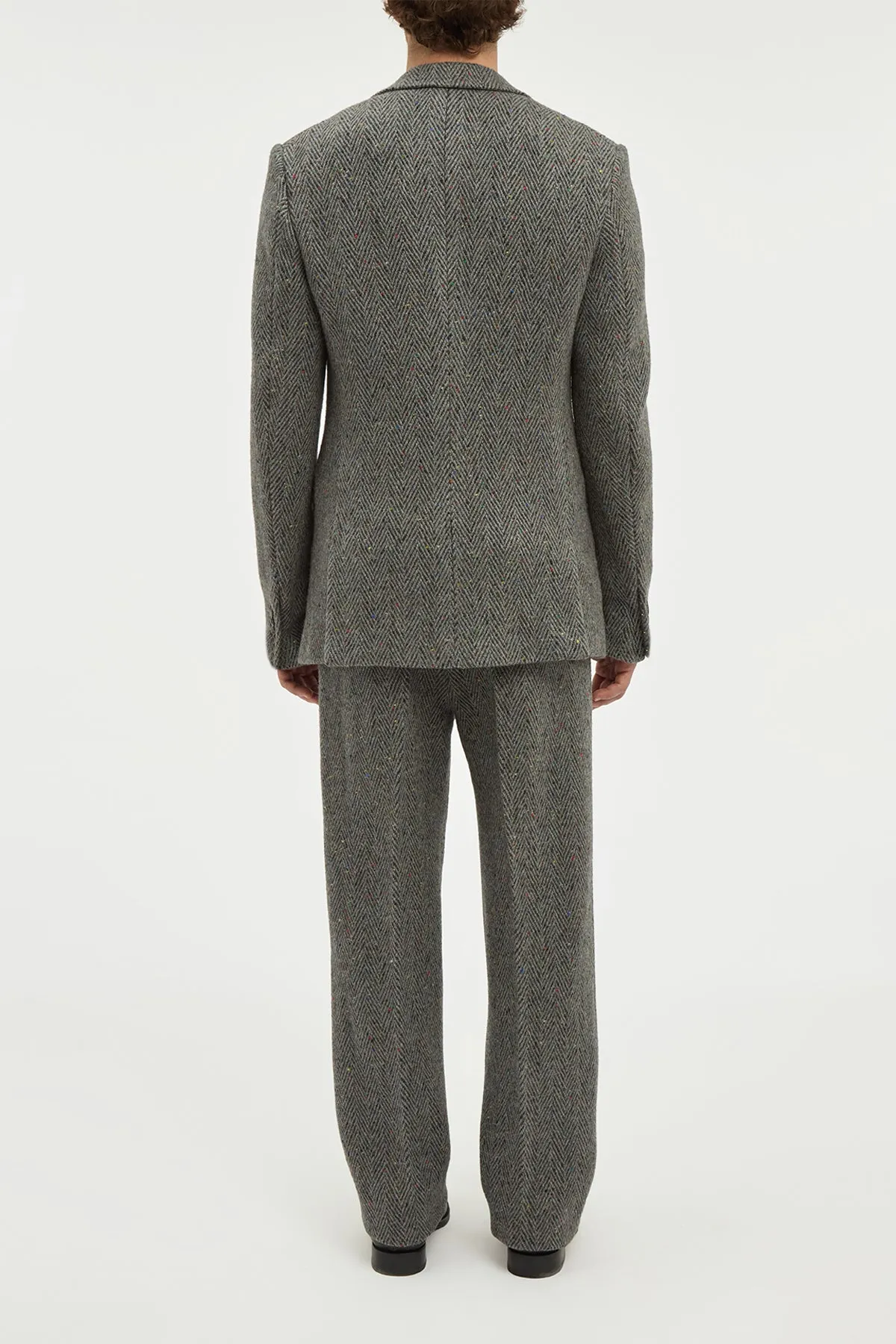 Irving Jacket in Charcoal Multi Cashmere Wool Herringbone sold by Gabriela Hearst product image thumbnail 5