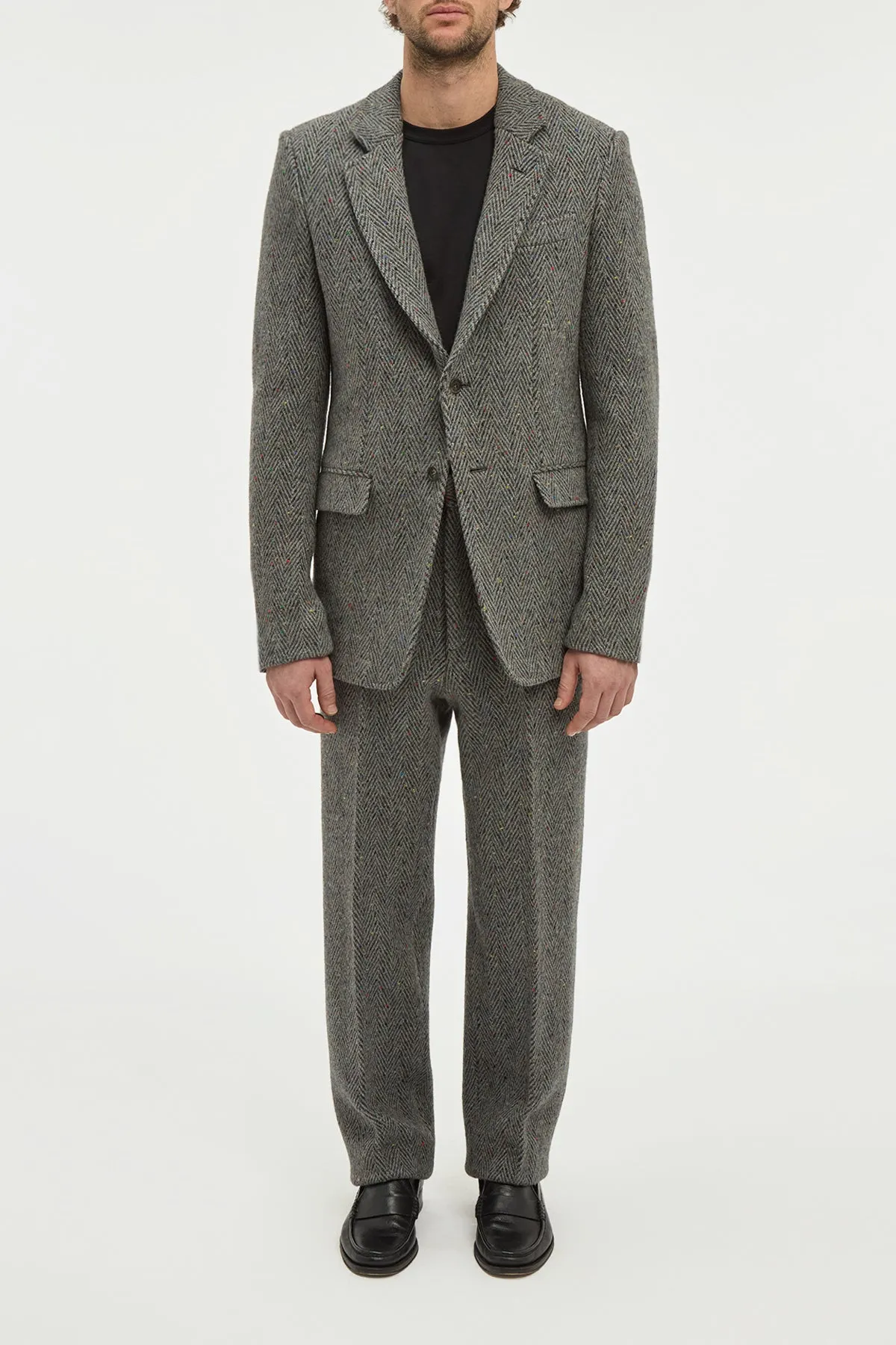 Irving Jacket in Charcoal Multi Cashmere Wool Herringbone sold by Gabriela Hearst product image thumbnail 3