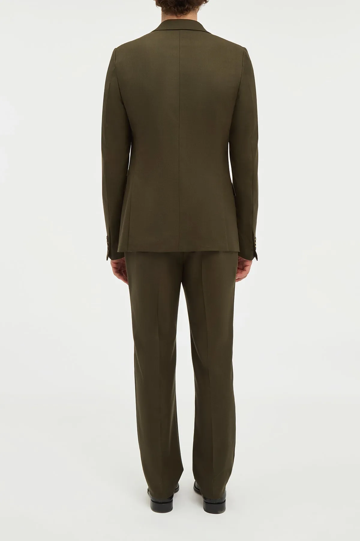 Irving Jacket in Olive Wool Cashmere Flannel sold by Gabriela Hearst product image thumbnail 5