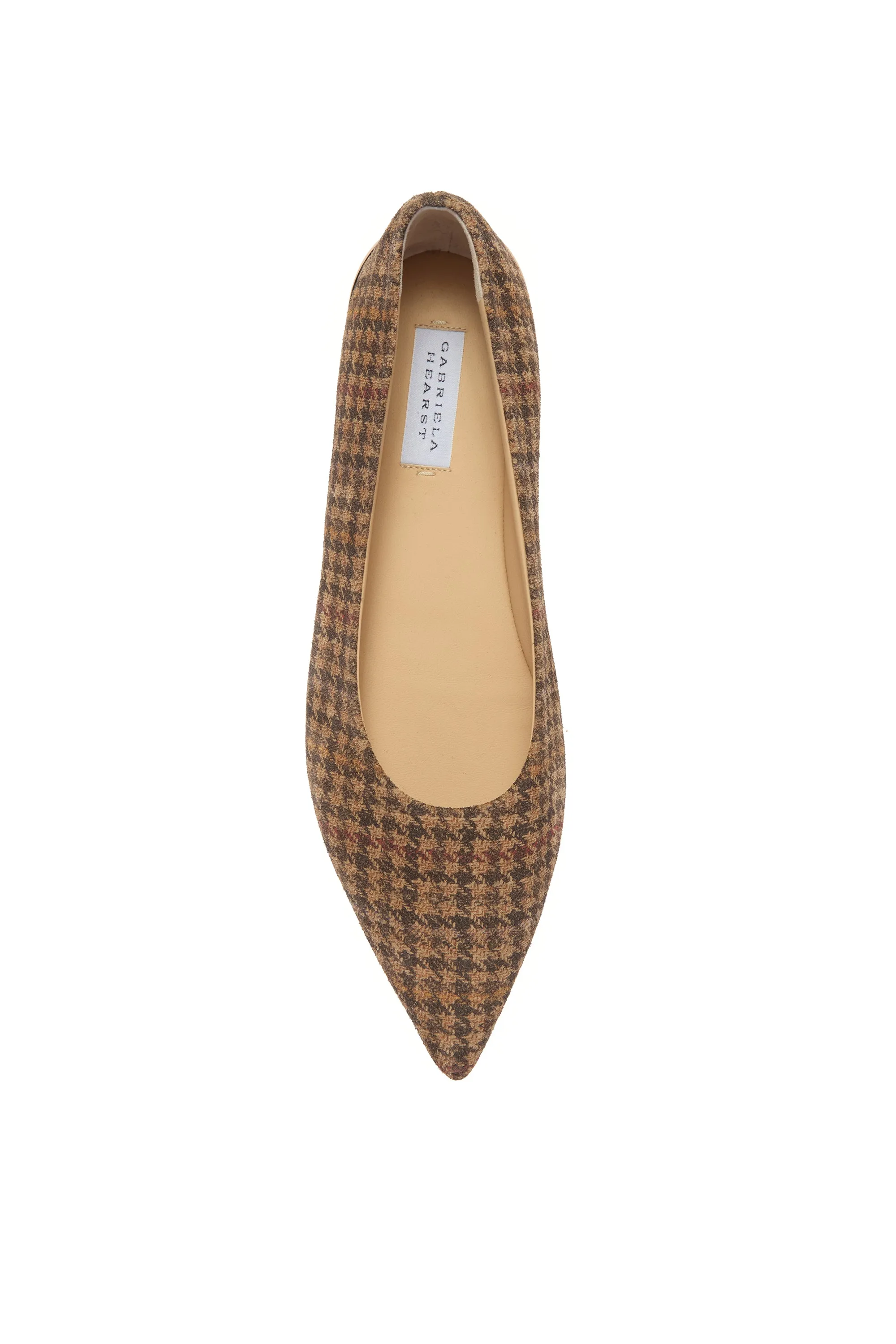 Fleur Flat in Camel Multi Leather Houndstooth sold by Gabriela Hearst product image thumbnail 4