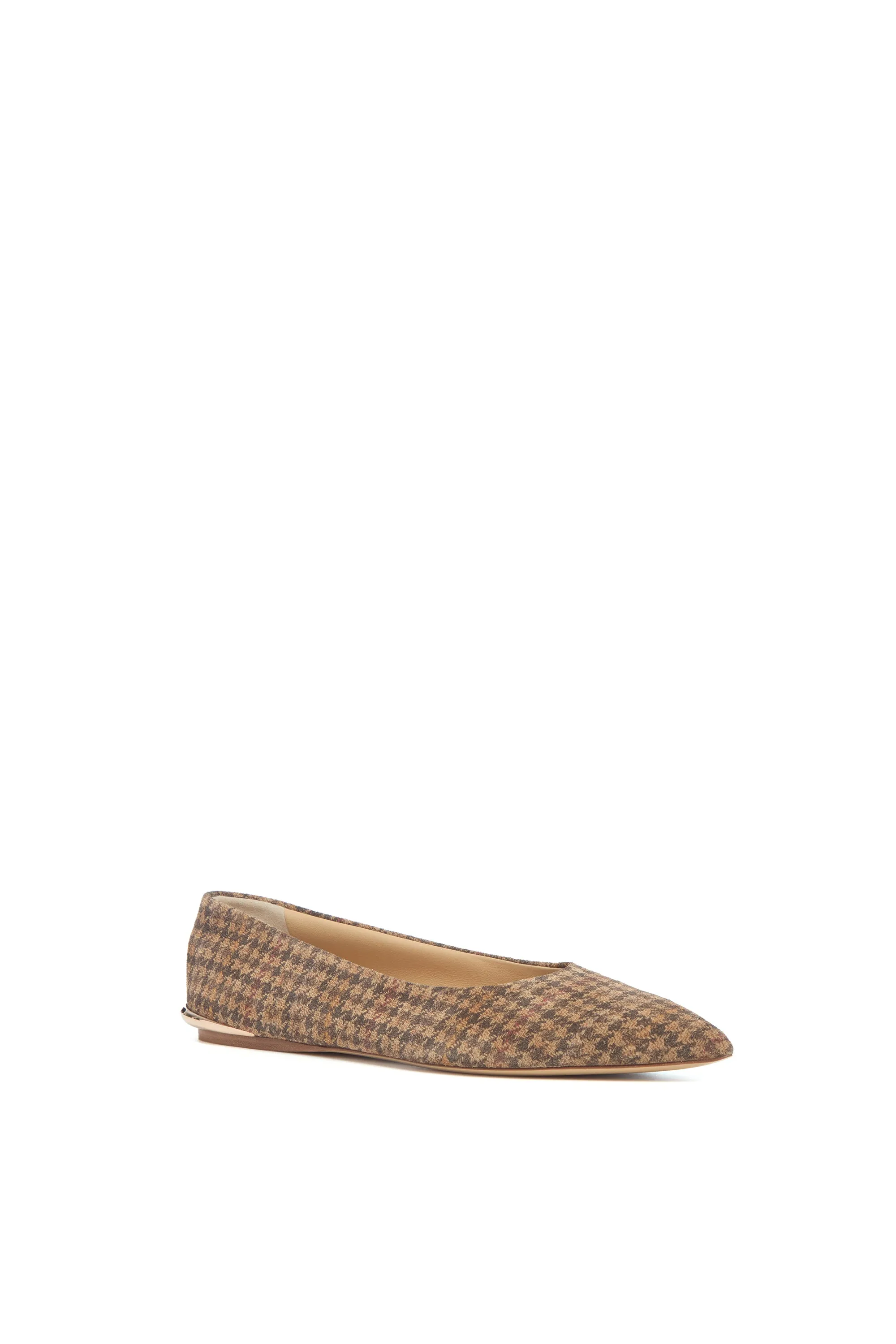 Fleur Flat in Camel Multi Leather Houndstooth sold by Gabriela Hearst product image thumbnail 2