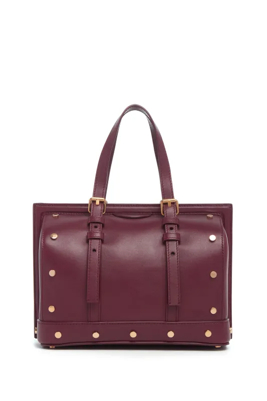 Dottor G Bag in Bordeaux Leather made by Gabriela Hearst