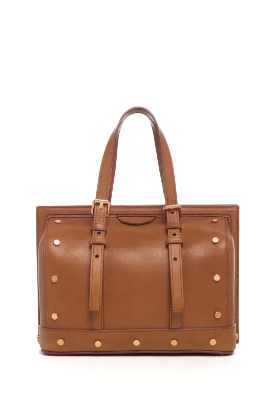 Dottor G Bag in Cognac Leather made by Gabriela Hearst