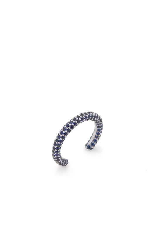 Tatot Pave Ring in 18K White Gold & Blue Sapphires made by Gabriela Hearst