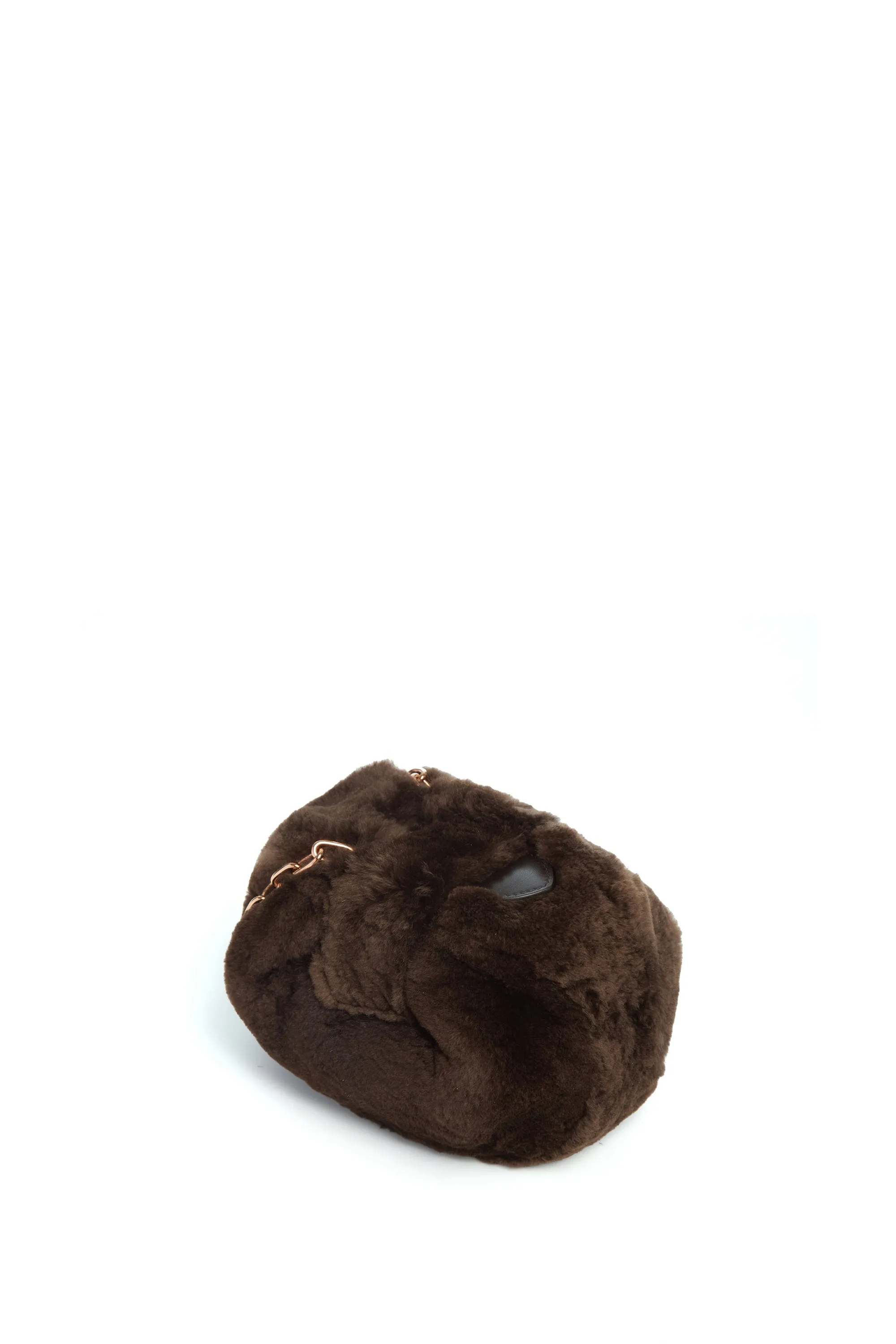 Soft Demi Clutch with Chain in Chocolate Recycled Fur sold by Gabriela Hearst product image thumbnail 4