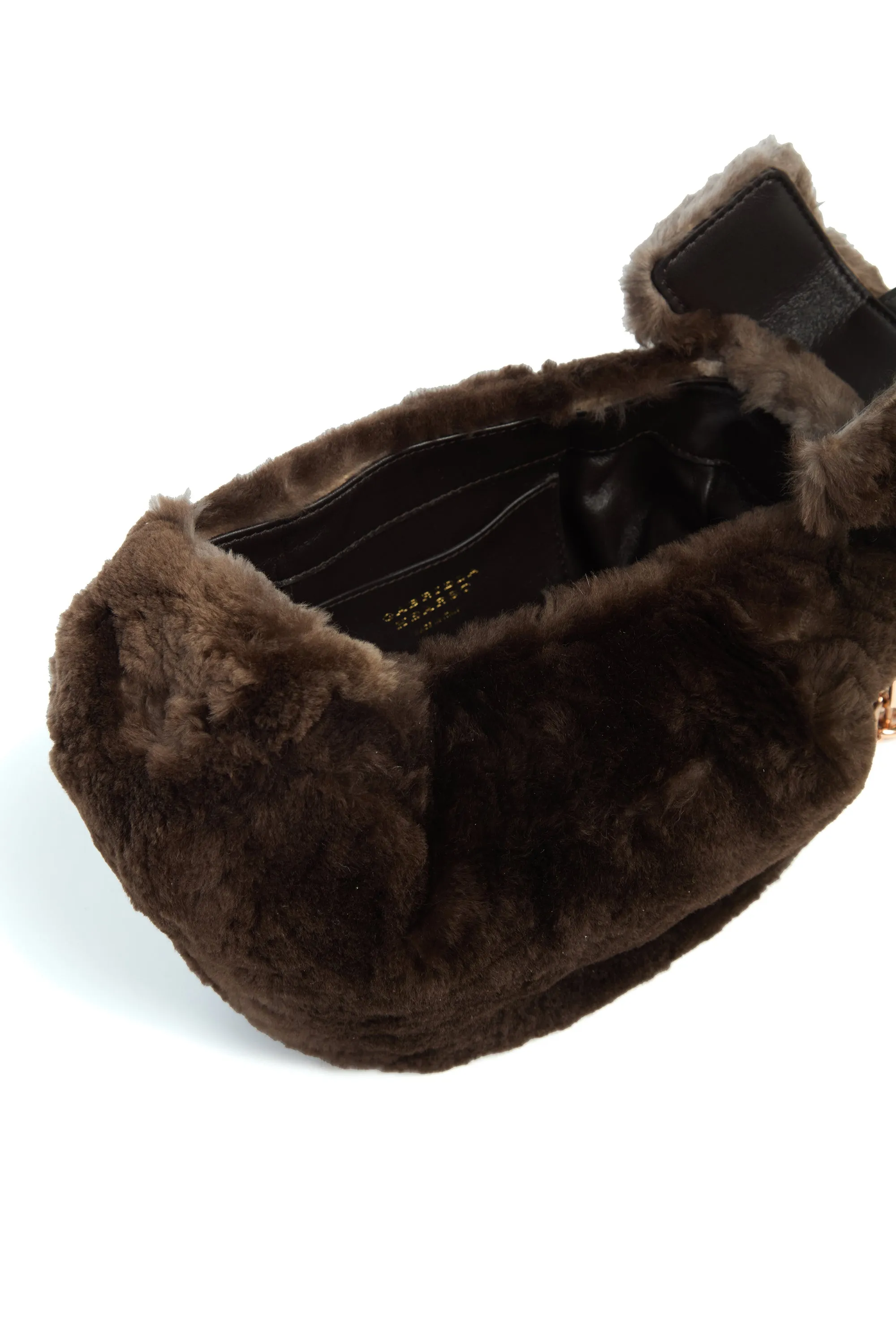 Soft Demi Clutch with Chain in Chocolate Recycled Fur sold by Gabriela Hearst product image thumbnail 5