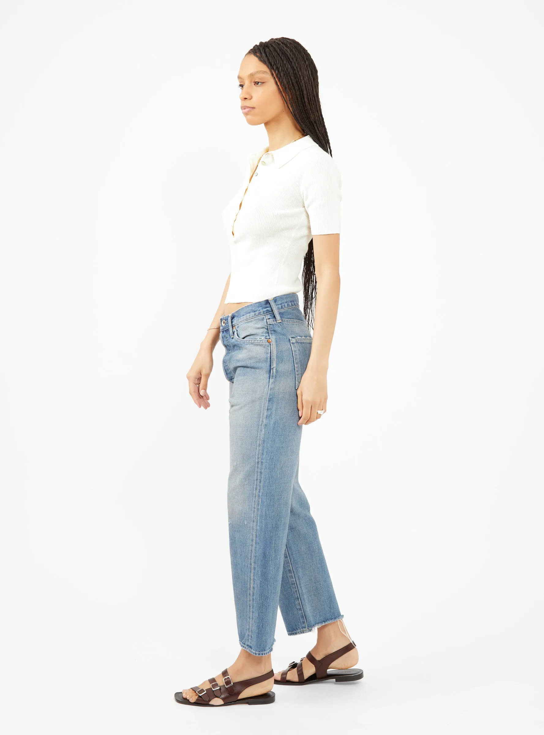 Wide Tapered Selvedge Jeans Blue sold by Garbstore product image thumbnail 2