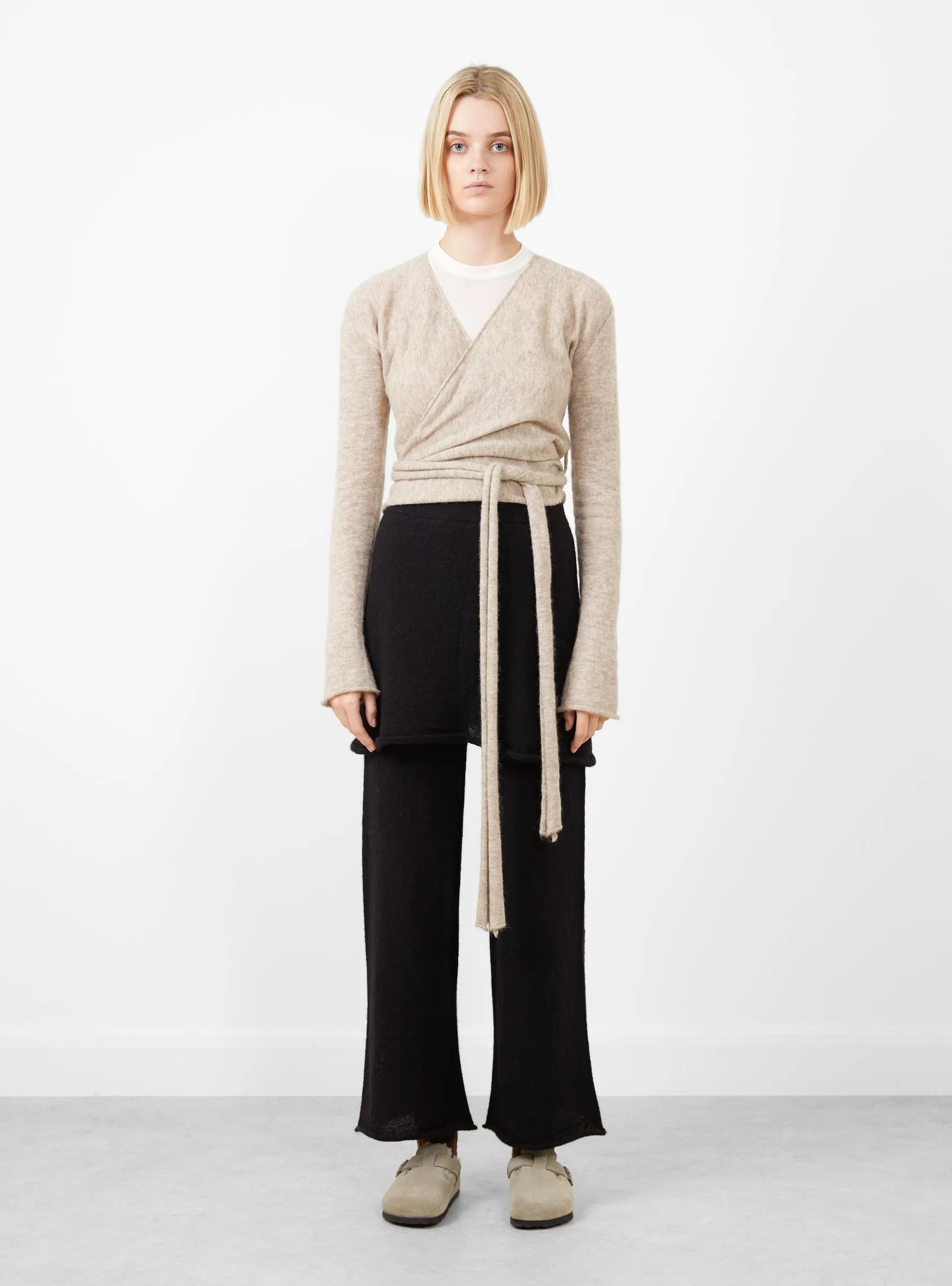 Wrap Cardigan Oatmeal sold by Garbstore